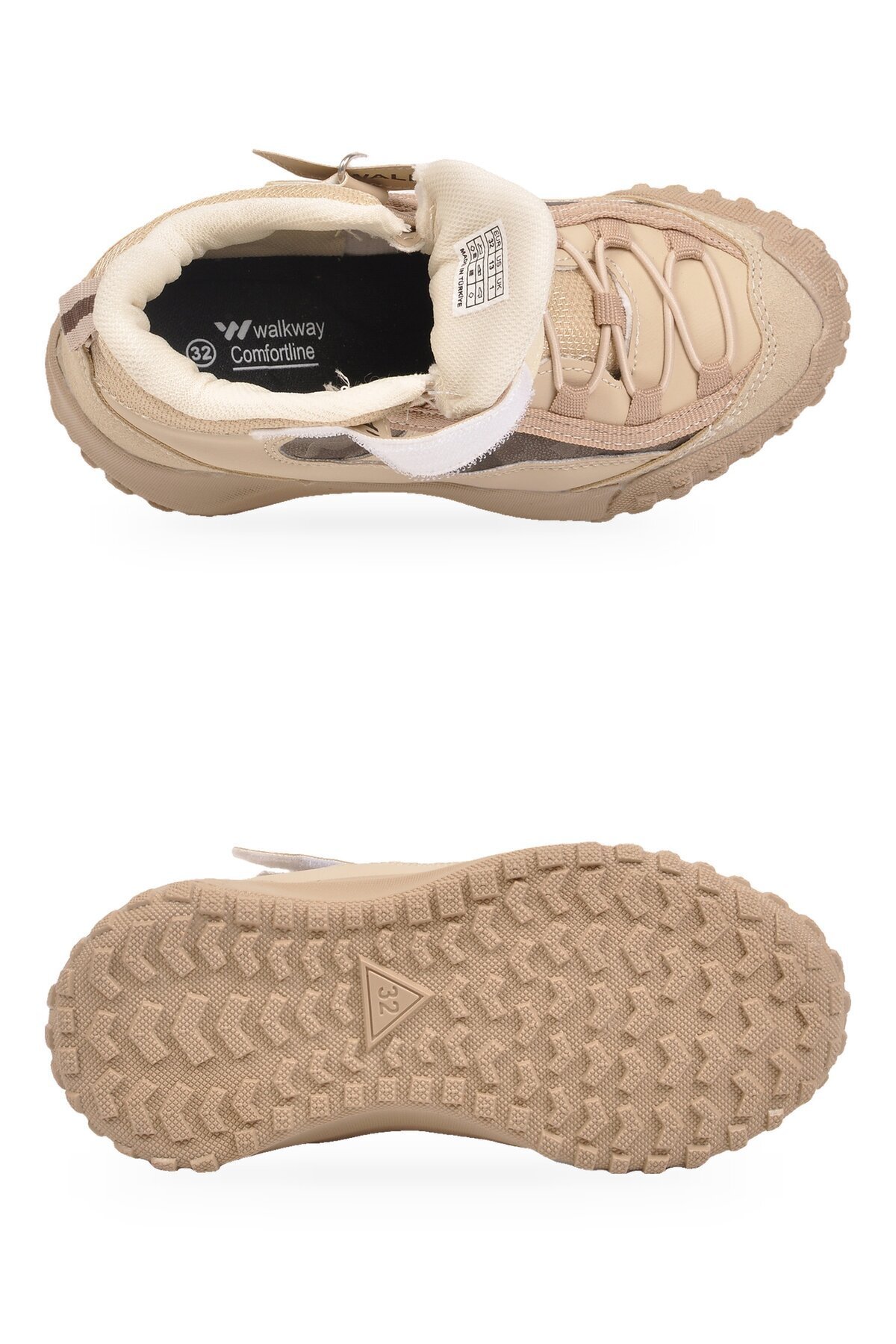 Erkek Çocuk Bej Comfort Tabanlı Lastik Bağcıklı Sneaker Bot Nexo 2280