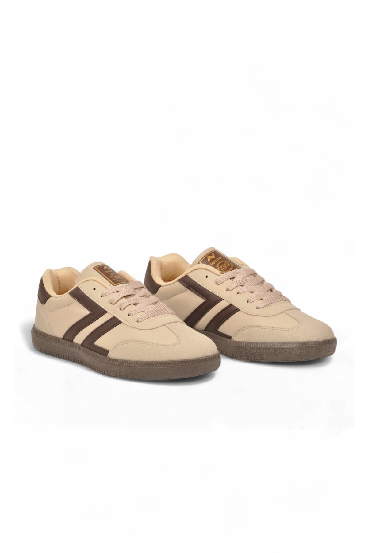 Bağcıklı Şık Rahat Hafif Bej Unisex Yürüyüş ve Spor Ayakkabı Sneaker 234750