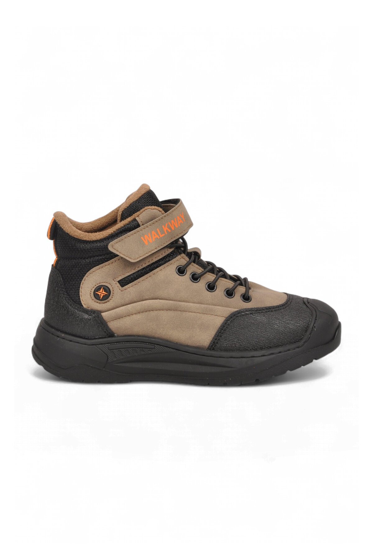 Erkek Çocuk Bej-Turuncu Comfort Tabanlı Lastik Bağcıklı Sneaker Bot Surge 2037