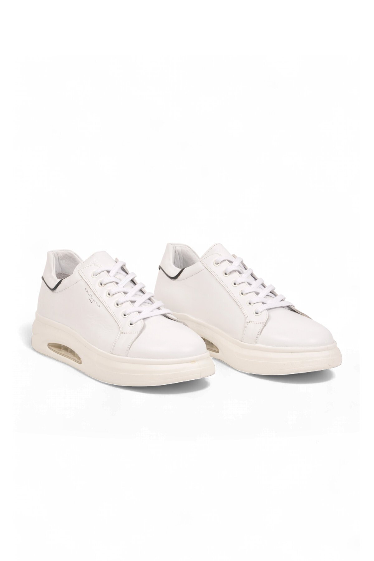 Bağcıklı Kalın Rahat Taban Sneaker Beyaz Hakiki Deri Erkek Casual Ayakkabı XS2456-6015