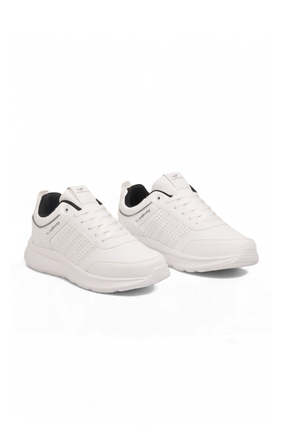 Erkek Bağcıklı Hafif Esnek Beyaz Yürüyüş ve Spor Ayakkabı Sneaker Wood 4040