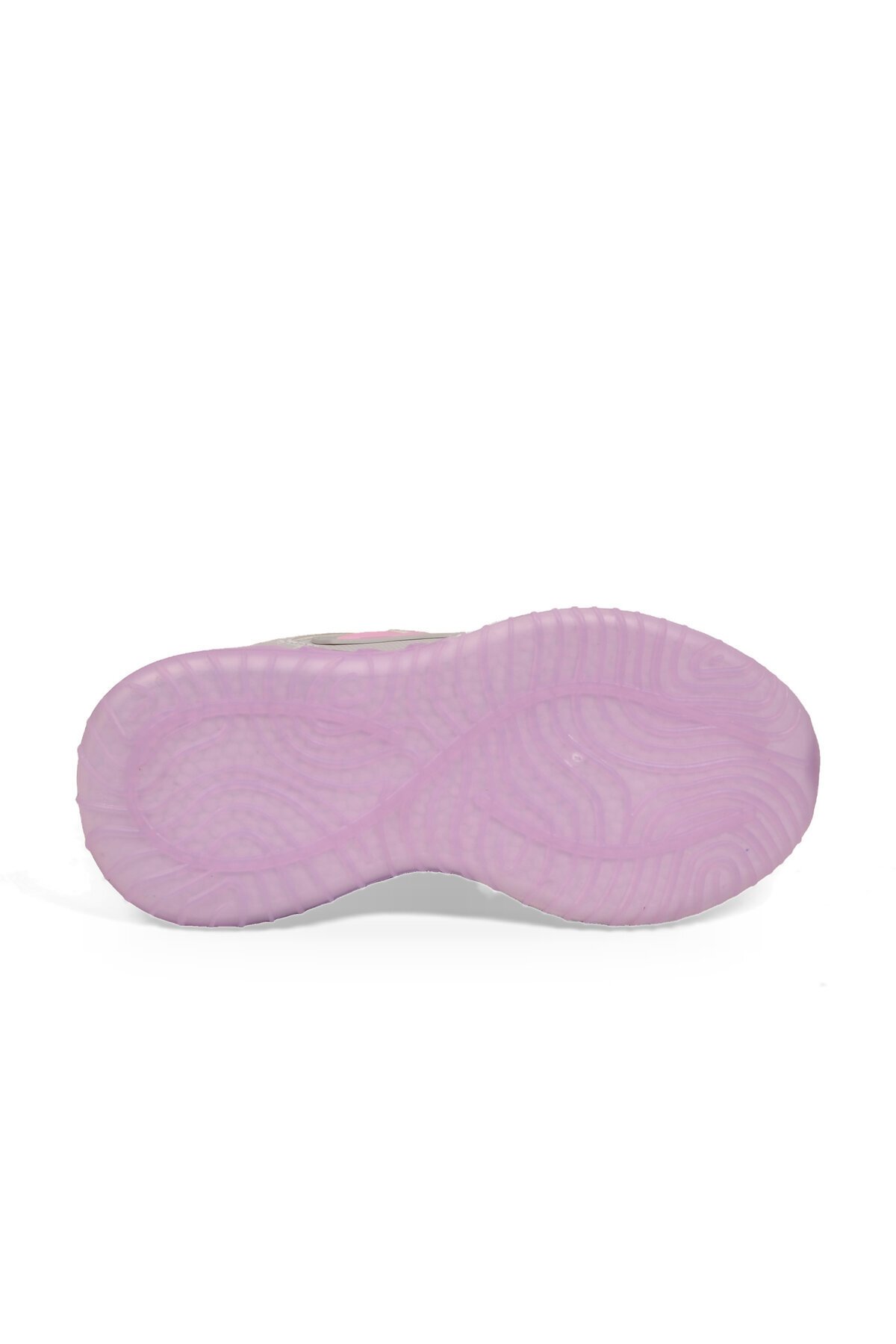 Buz-Pembe Kız Çocuk Spor Ayakkabı Cırt Bantlı Kalın Tabanlı Sneaker 748 Cilt
