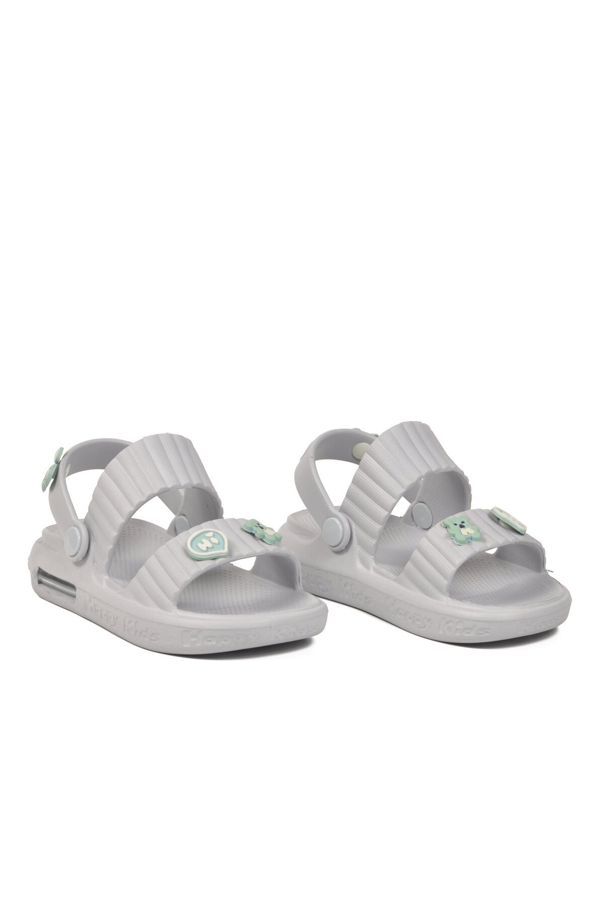 Buz Çift Bantlı Eva Hafif Rahat Işıklı Unisex Çocuk Günlük Terlik 4592 B-P
