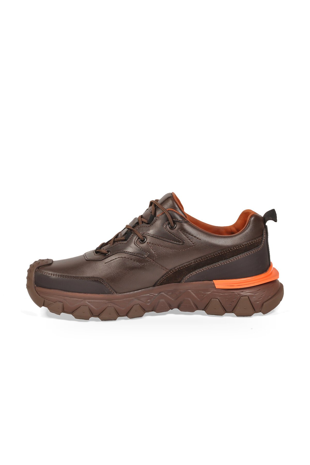 Erkek Kahve Hakiki Deri Casual Ayakkabı Bağcıklı Rahat Tabanlı Şık Sneaker 152-24252