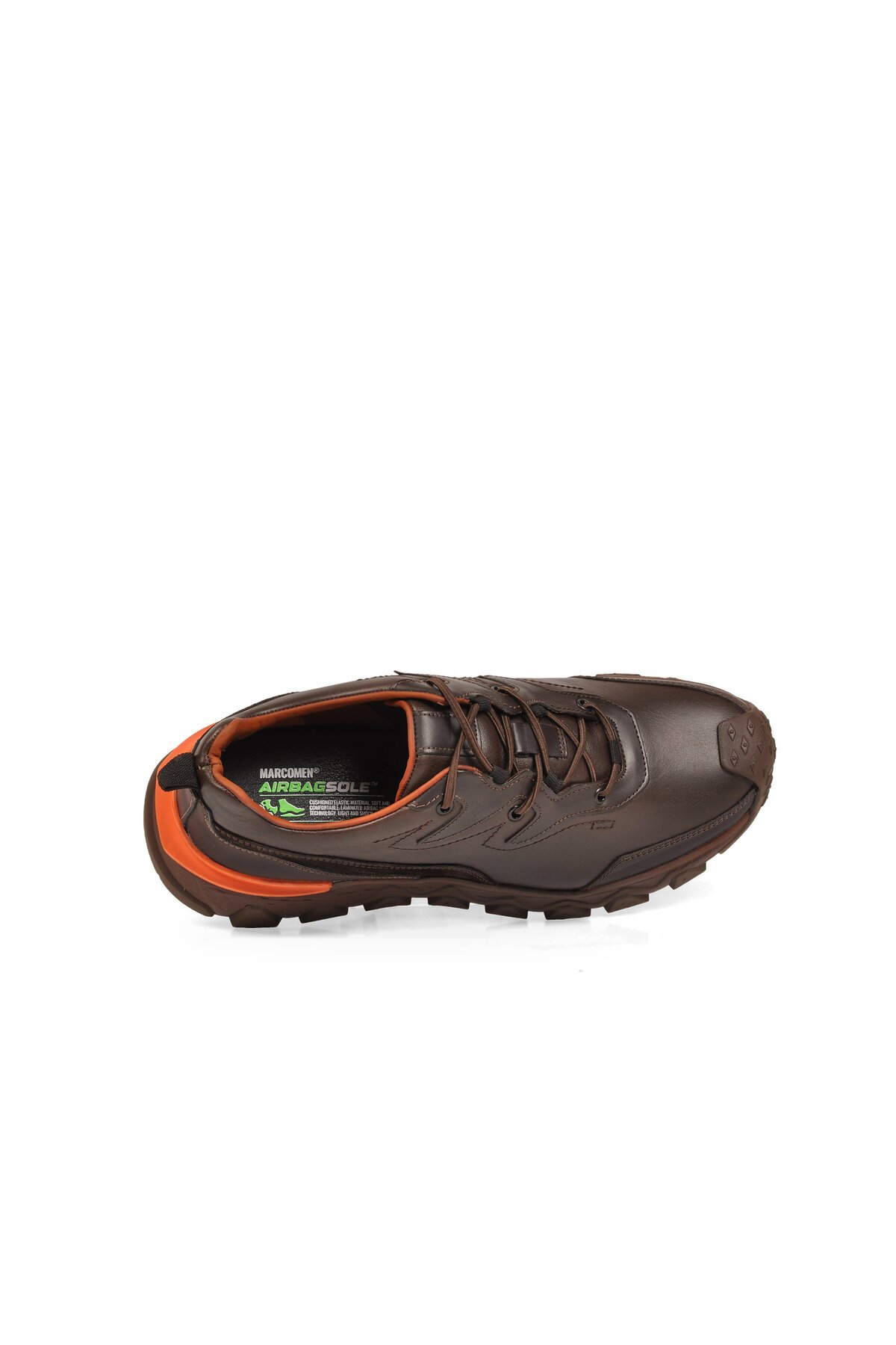 Erkek Kahve Hakiki Deri Casual Ayakkabı Bağcıklı Rahat Tabanlı Şık Sneaker 152-24252