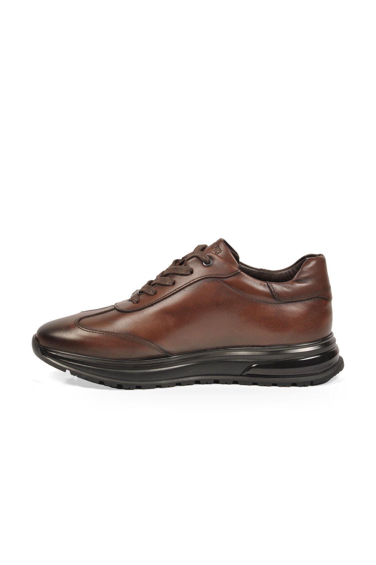 Kauçuk Taban Bağcıklı Sneaker Kahve Hakiki Deri Şık Rahat Erkek Casual Ayakkabı XS2463-7102