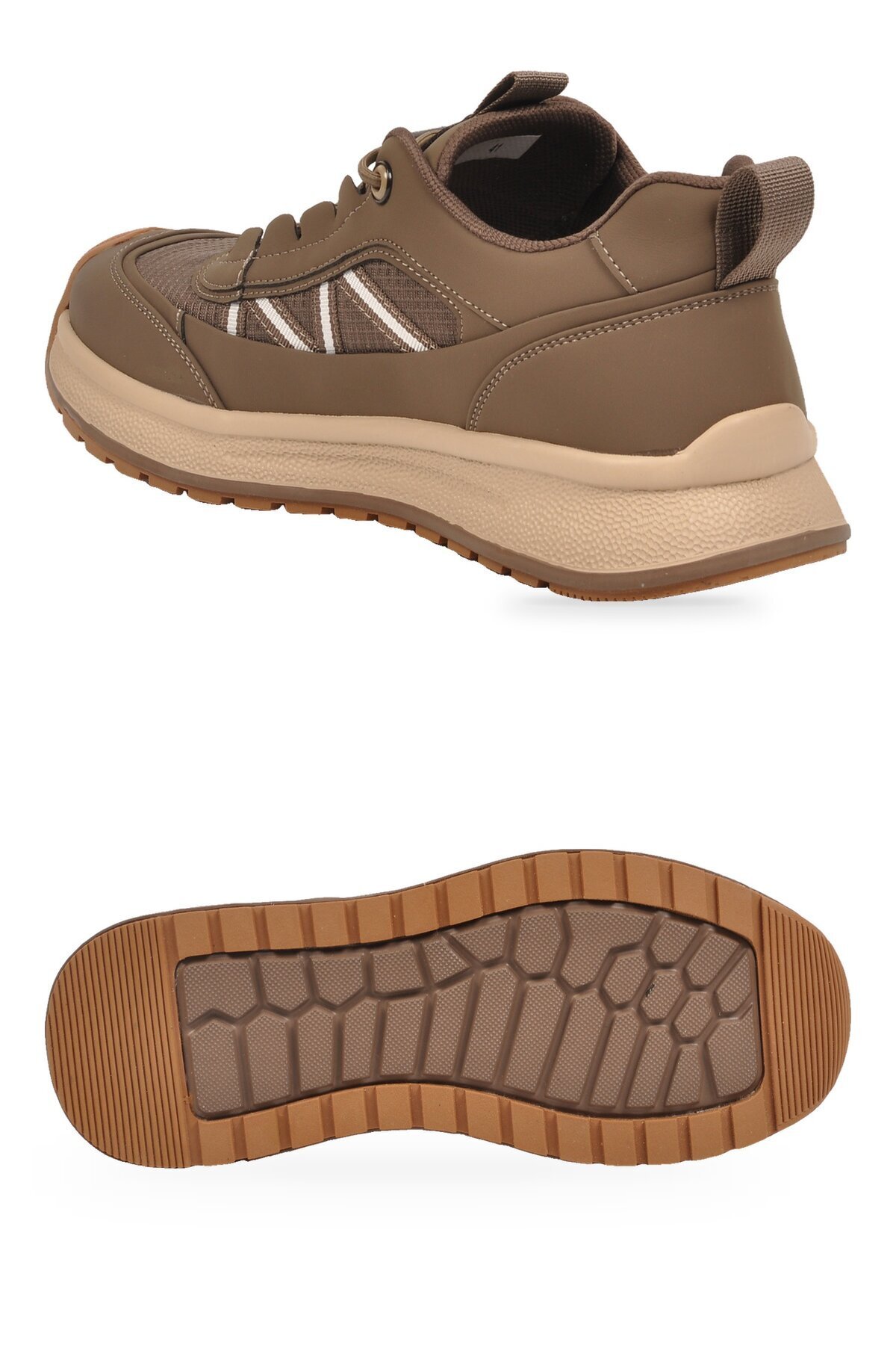 Kahve Erkek Casual Ayakkabı Bağcıklı Hafif Rahat Tabanlı Sneaker 26K559