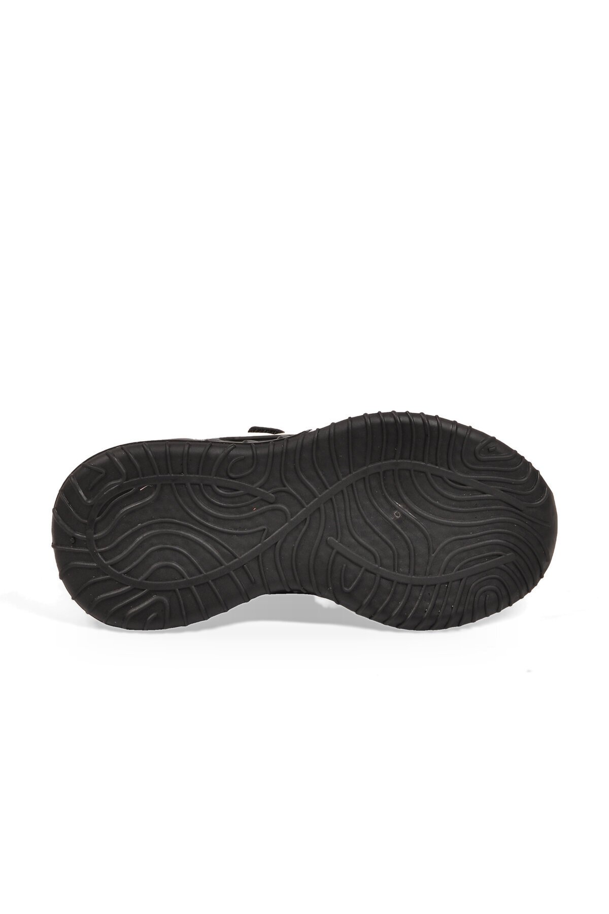 Siyah-Beyaz Erkek Çocuk Spor Ayakkabı Cırt Bantlı Kalın Tabanlı Sneaker 748 Cilt