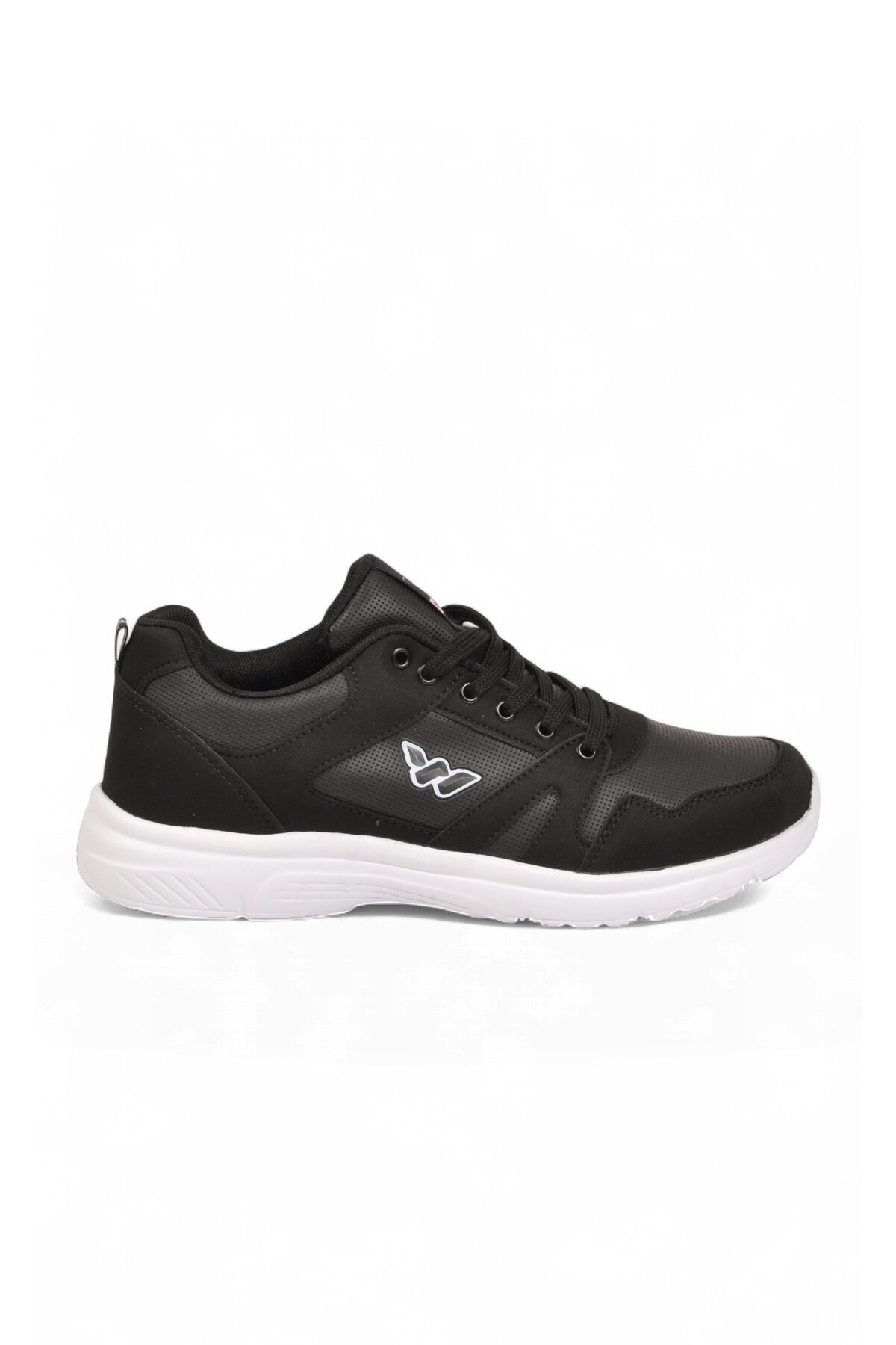 Erkek Siyah-Beyaz Bağcıklı Hafif Esnek Yürüyüş ve Spor Ayakkabı Sneaker Core 020