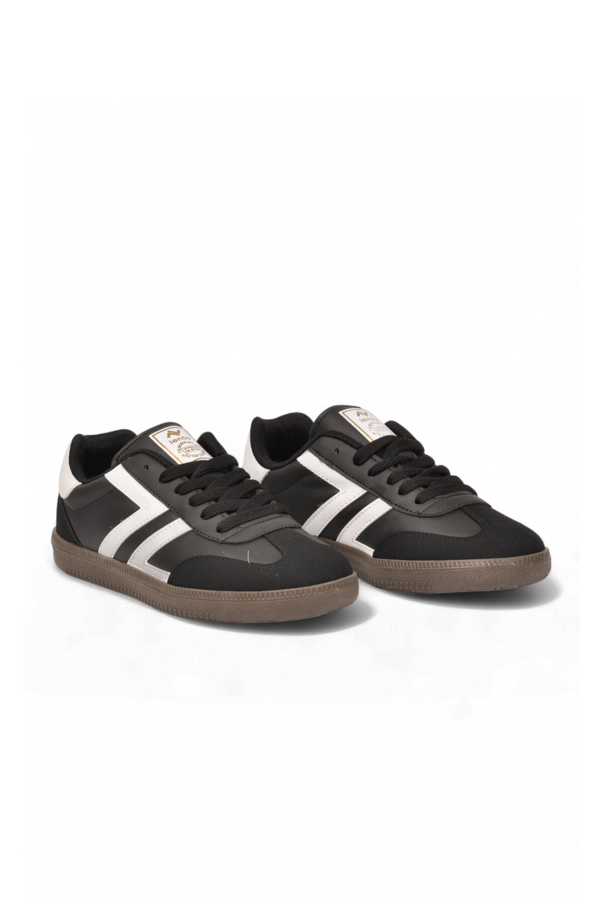 Bağcıklı Şık Rahat Hafif Siyah-Beyaz Unisex Yürüyüş ve Spor Ayakkabı Sneaker 234750