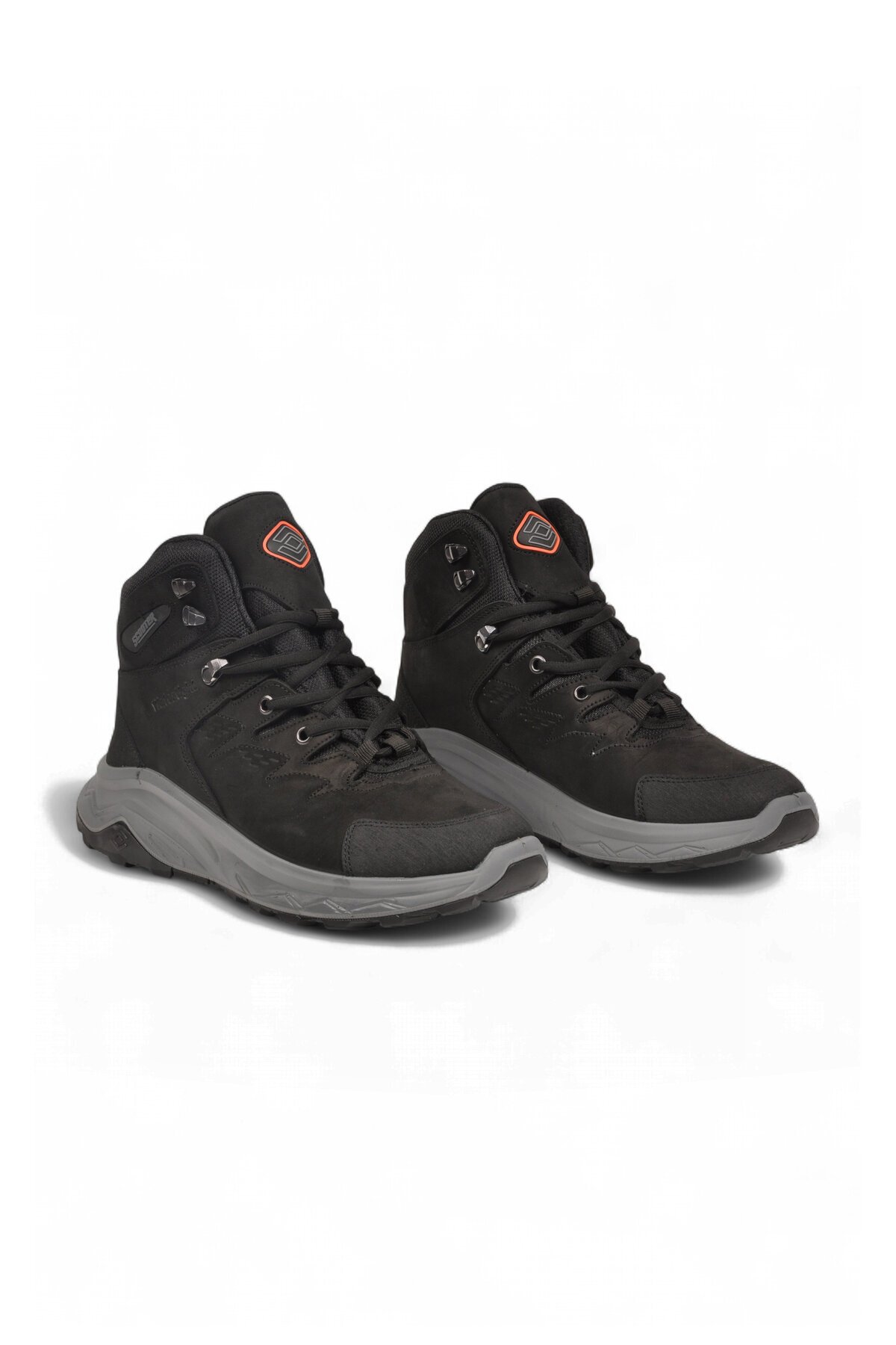 Siyah-Gri Nubuk Su Geçirmez Kaymaz Taban Erkek Outdoor Trekking Bot M2041