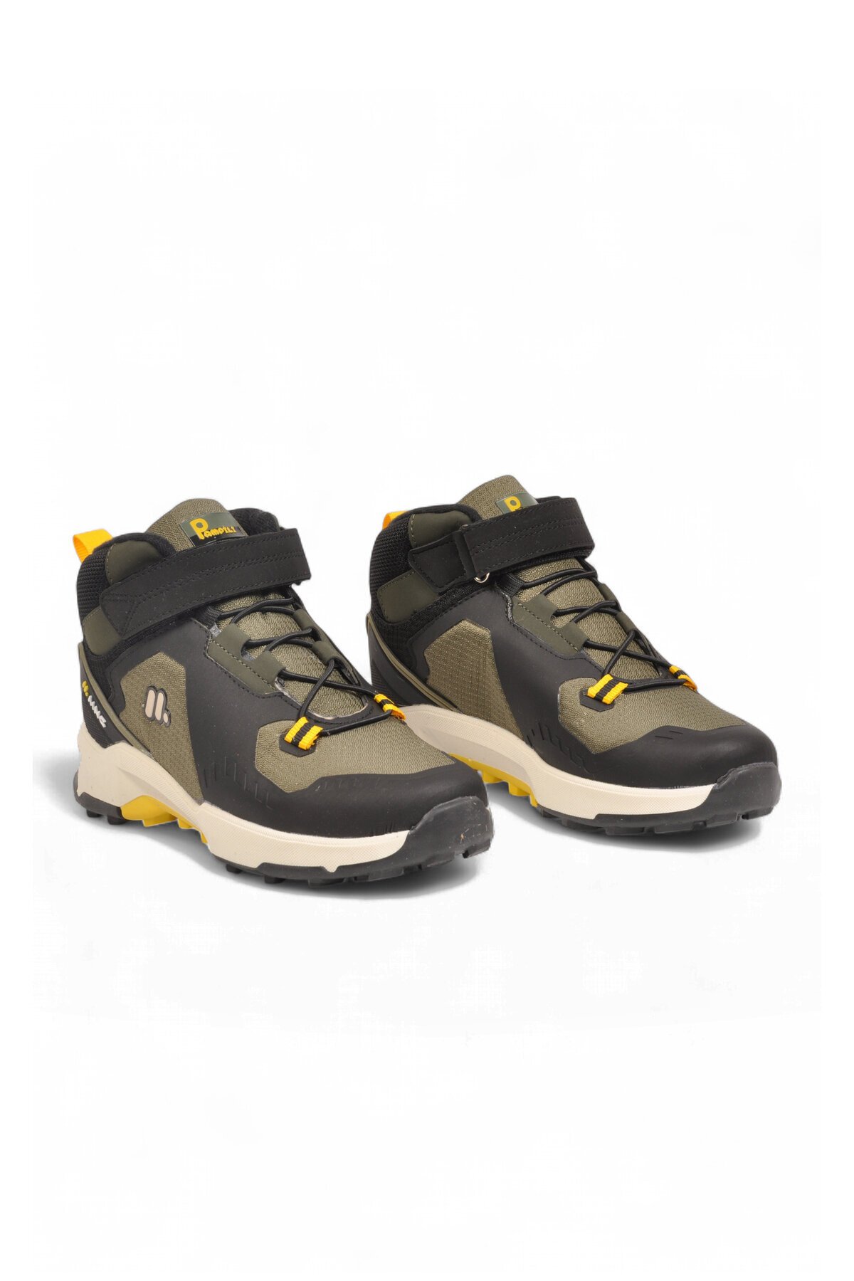 Pampili Erkek Çocuk Siyah-Haki Kaymaz Tabanlı Outdoor Bot BS-İH1-P-100