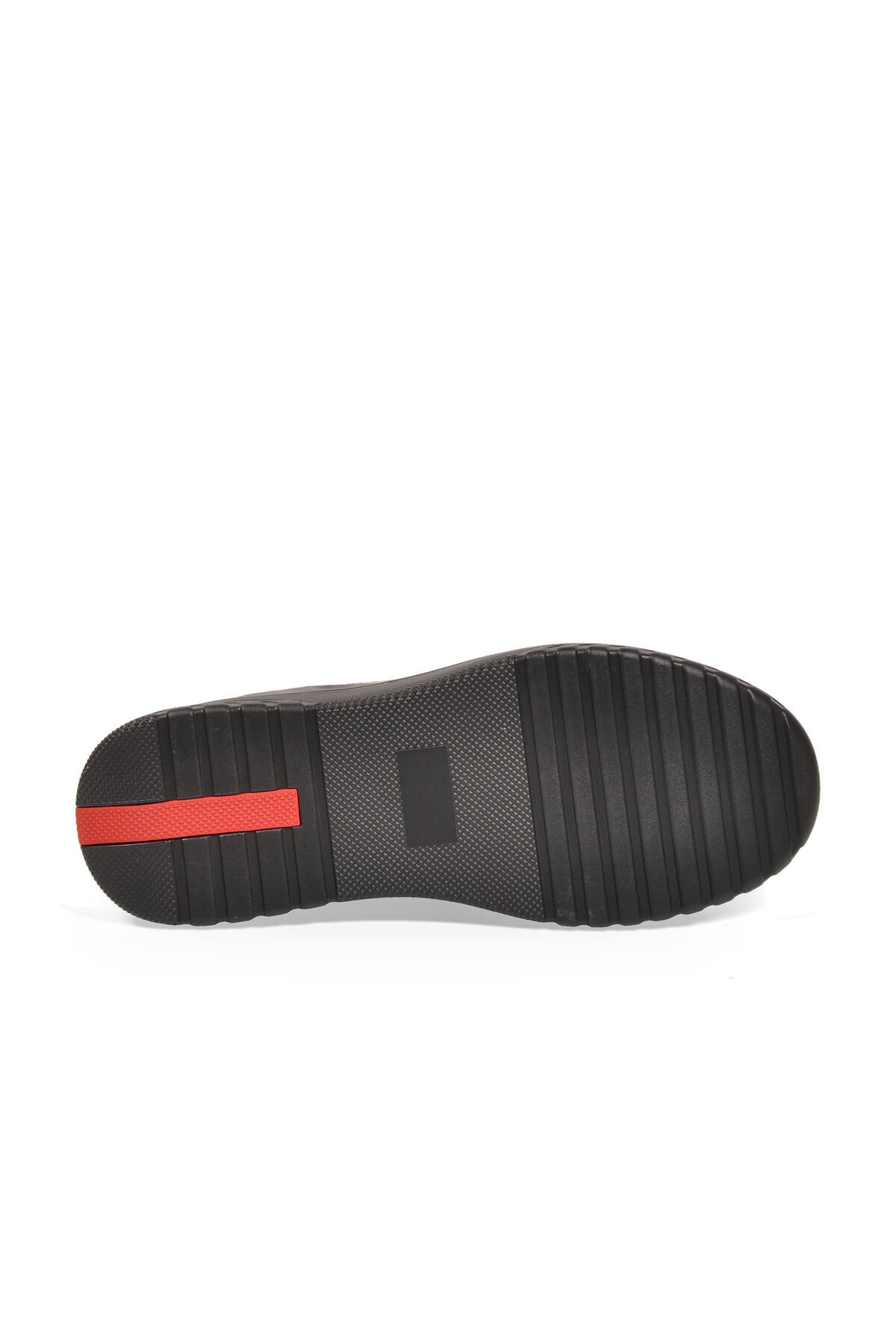 Erkek Siyah Hakiki Deri Casual Ayakkabı Bağcıklı Kalın Rahat Tabanlı Şık Sneaker 152-24121