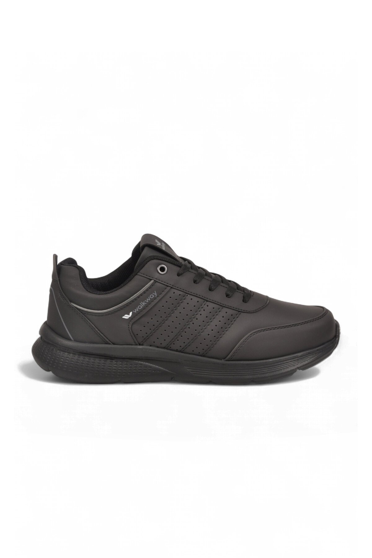 Erkek Bağcıklı Hafif Esnek Siyah Yürüyüş ve Spor Ayakkabı Sneaker Wood 4040
