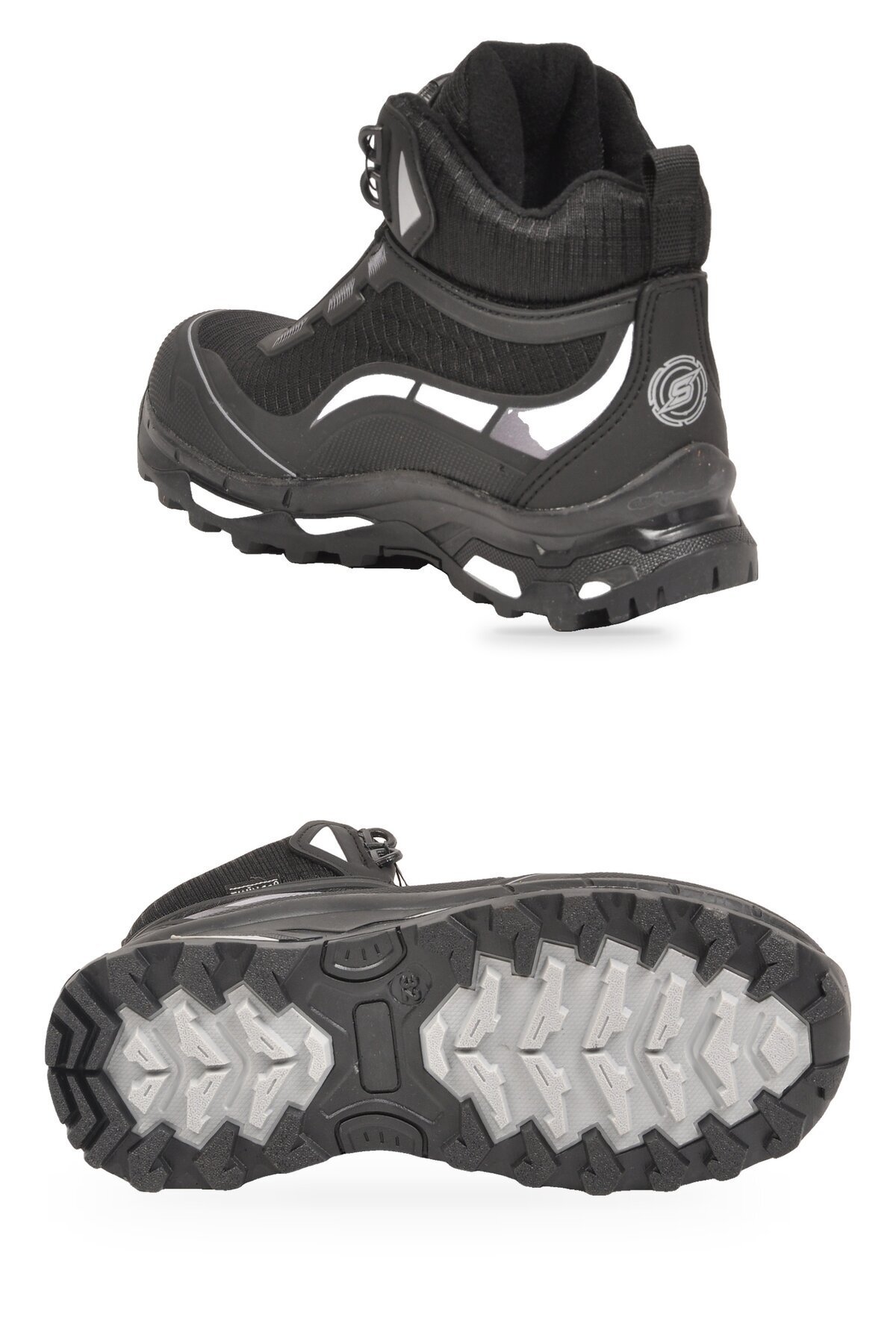Erkek Çocuk Akıllı Bağcıklı Kaymaz Tabanlı Siyah Outdoor Bot 1040