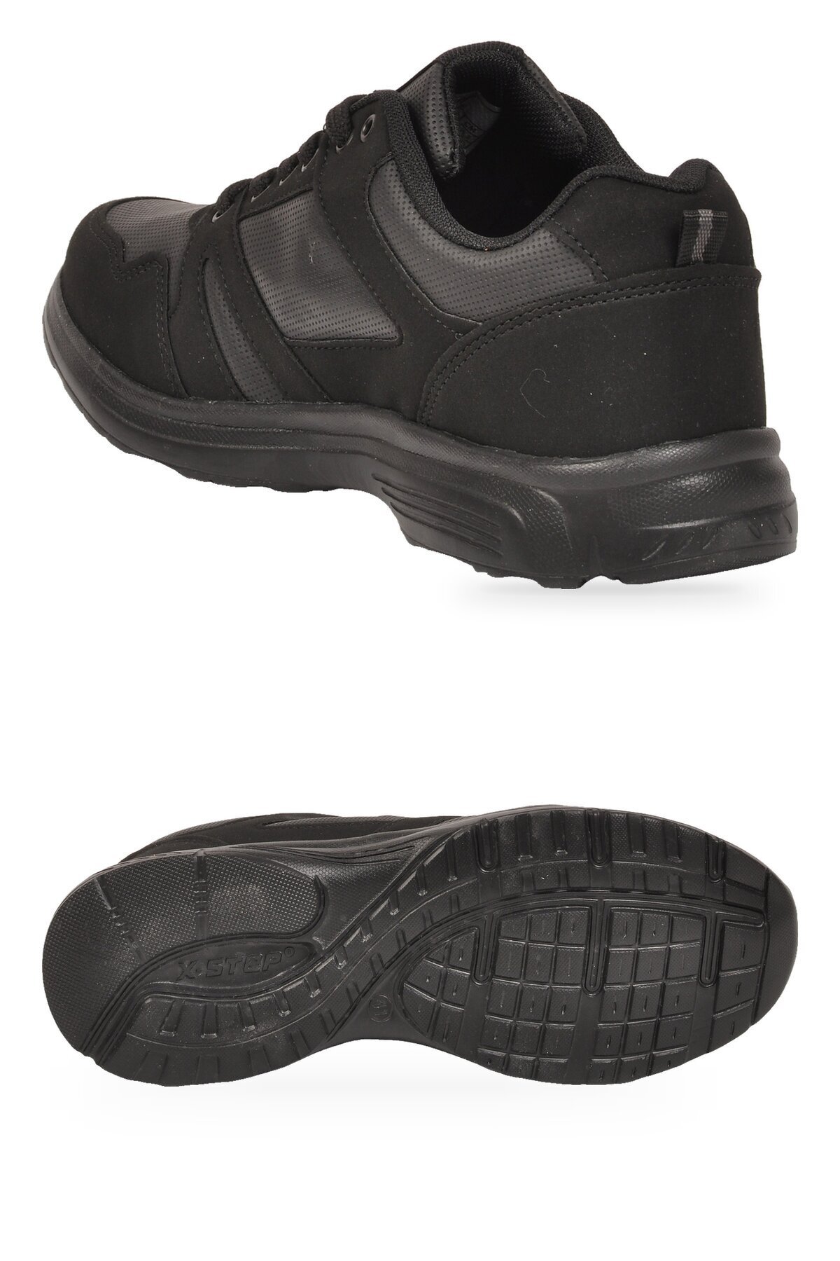 Erkek Siyah Bağcıklı Hafif Esnek Yürüyüş ve Spor Ayakkabı Sneaker Core 020