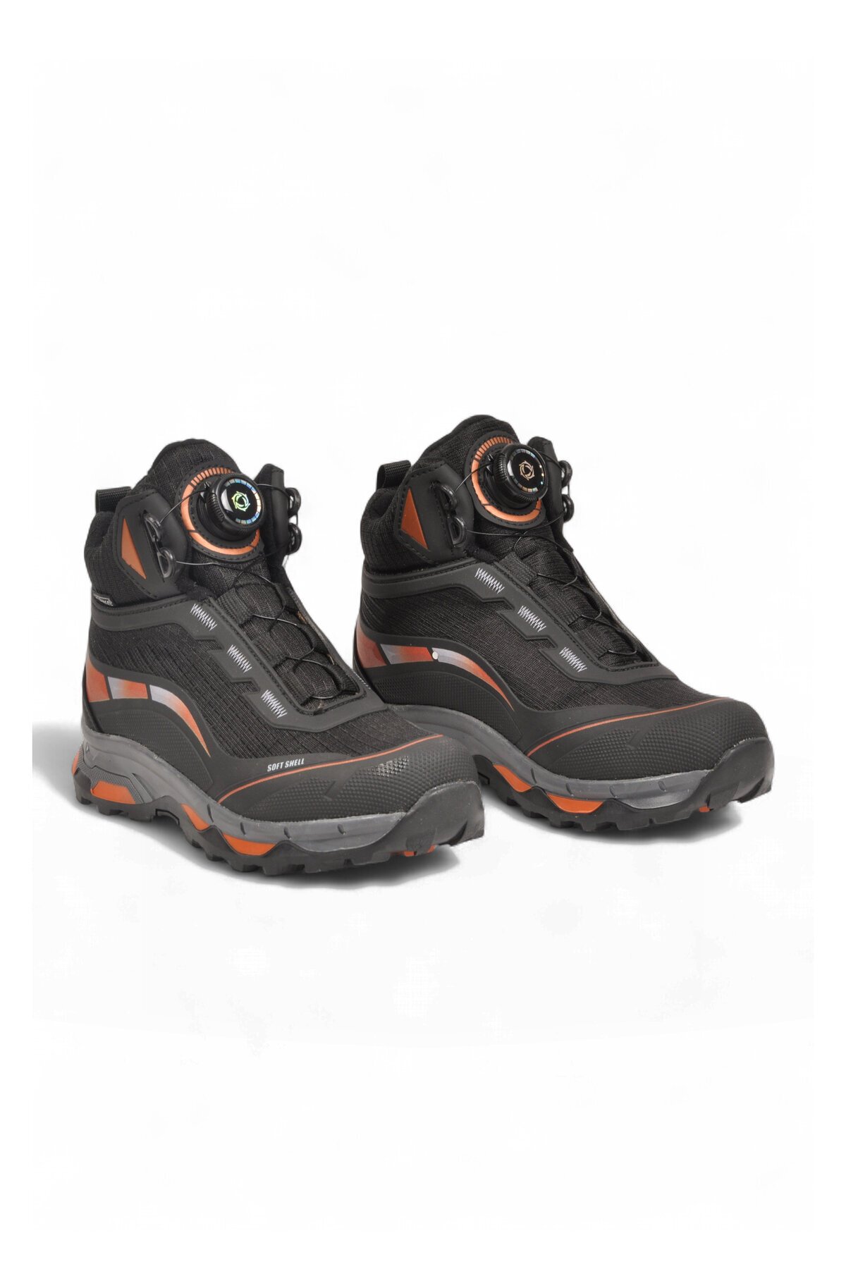 Erkek Çocuk Akıllı Bağcıklı Kaymaz Tabanlı Siyah-Turuncu Outdoor Bot 1040