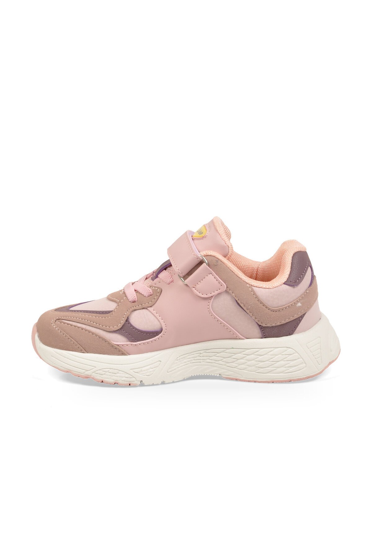 Somon Kız Çocuk Yürüyüş ve Spor Ayakkabı Cırt Bantlı Kalın Rahat Taban Sneaker Kante