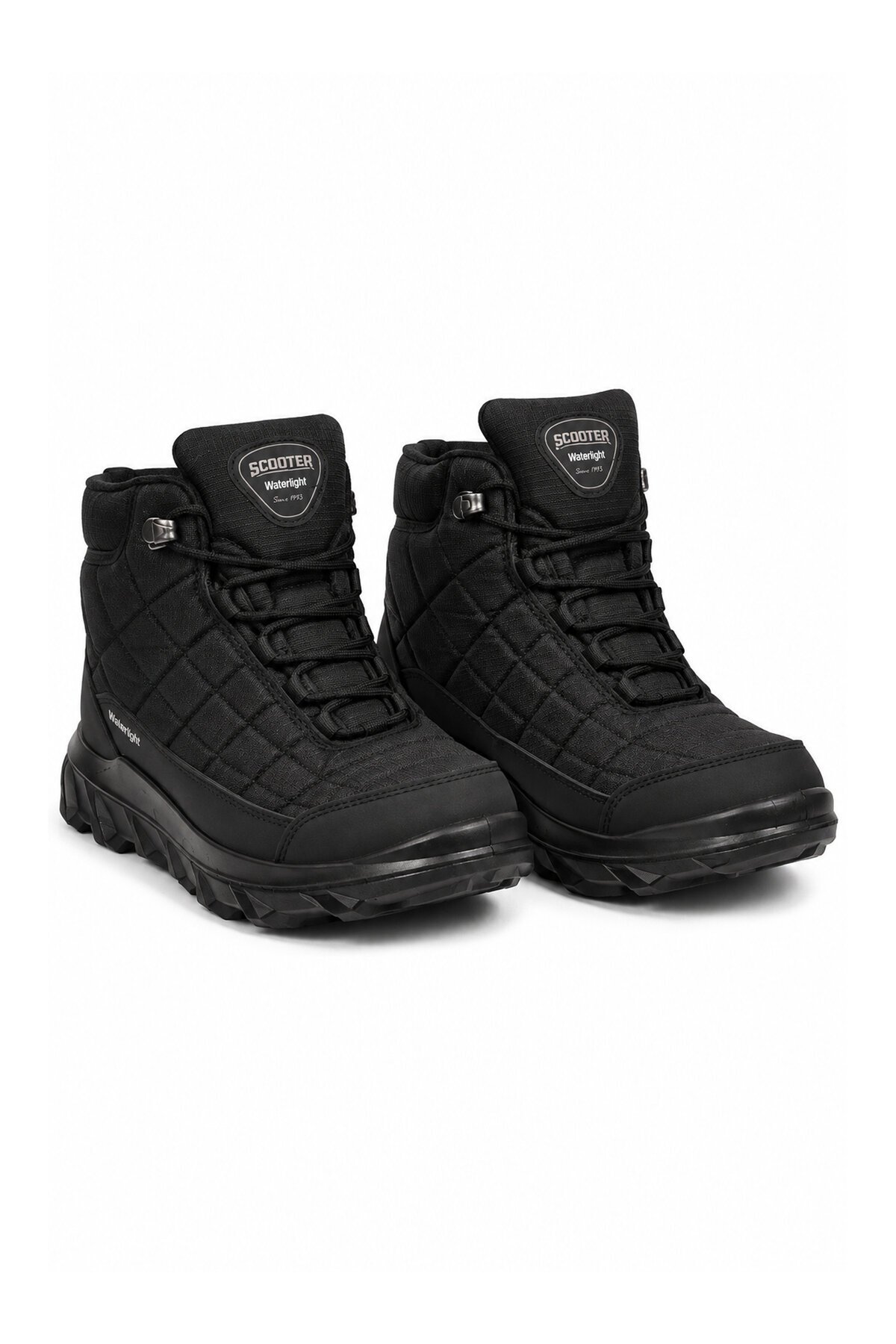 Erkek Tekstil Siyah Su Geçirmez Kaymaz Tabanlı Bağcıklı Outdoor Trekking Bot M7214