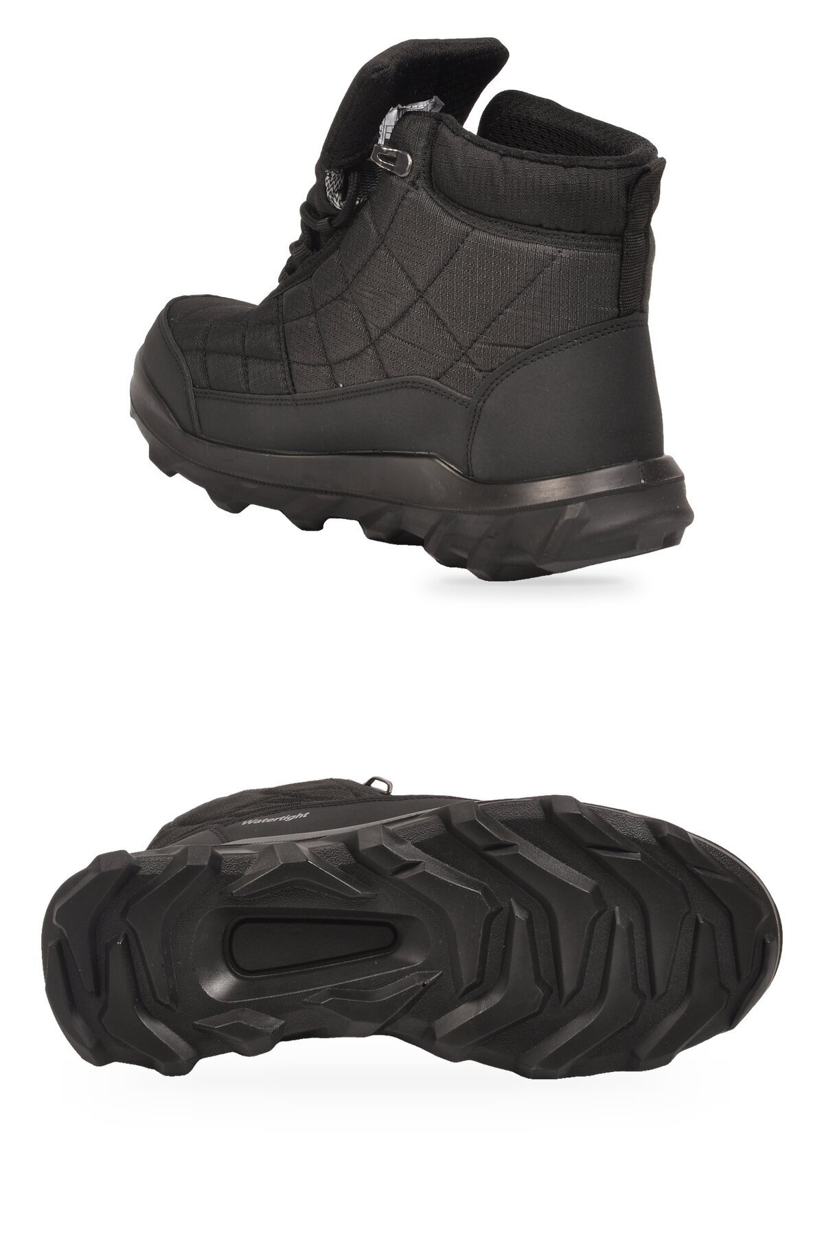 Erkek Tekstil Siyah Su Geçirmez Kaymaz Tabanlı Bağcıklı Outdoor Trekking Bot M7214