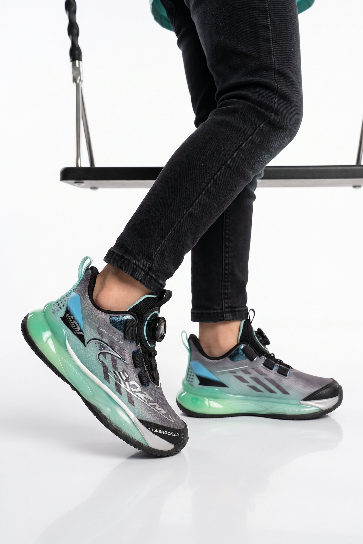 Akıllı Bağcıklı Hafif Rahat Esnek Unisex Çocuk Yürüyüş ve Spor Ayakkabı Sneaker Play