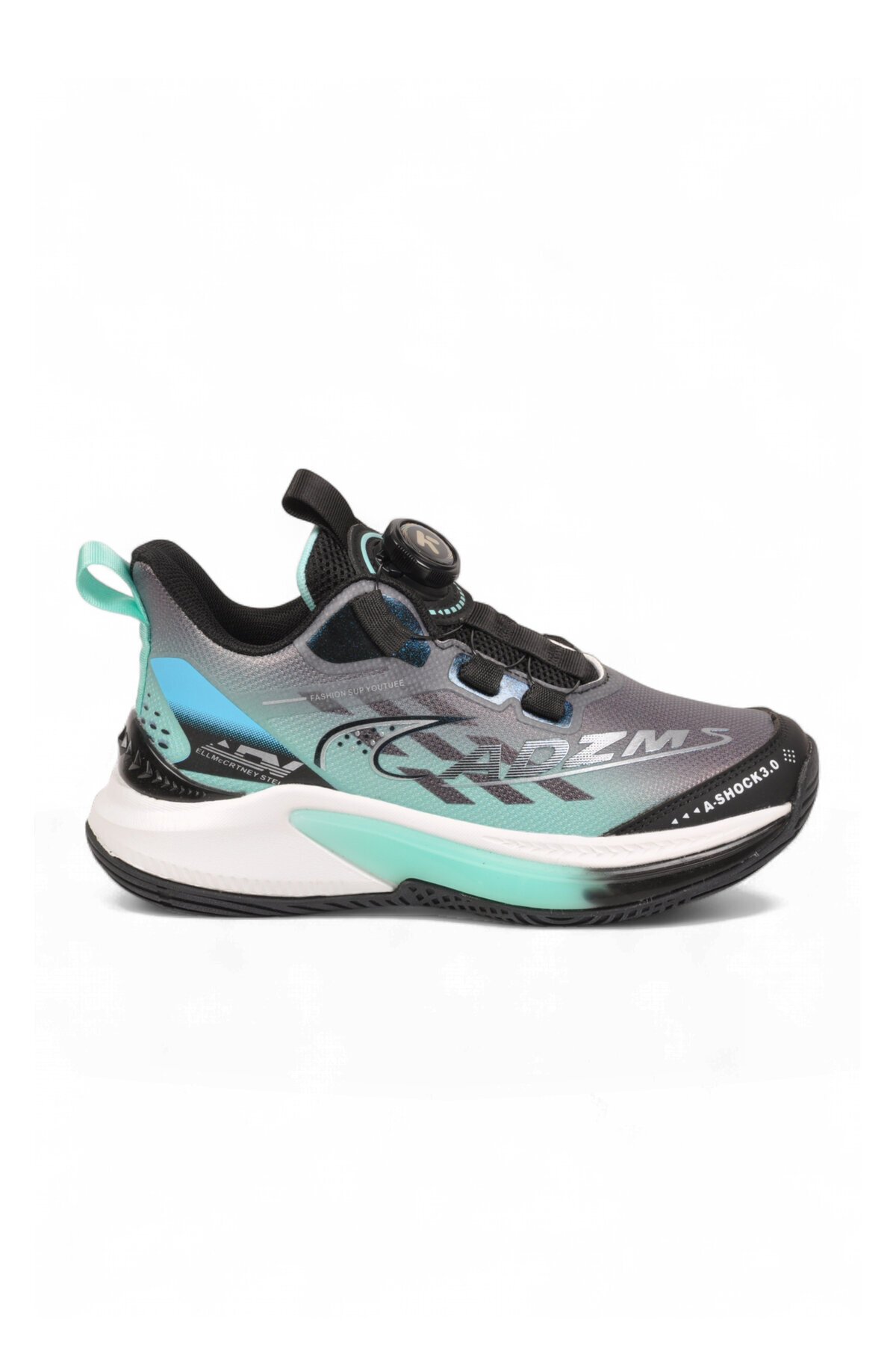 Hafif Rahat Esnek Akıllı Bağcıklı Yeşil Unisex Çocuk Yürüyüş ve Spor Ayakkabı Sneaker Play