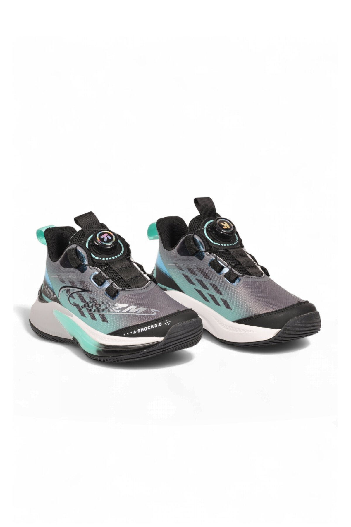Hafif Rahat Esnek Akıllı Bağcıklı Yeşil Unisex Çocuk Yürüyüş ve Spor Ayakkabı Sneaker Play