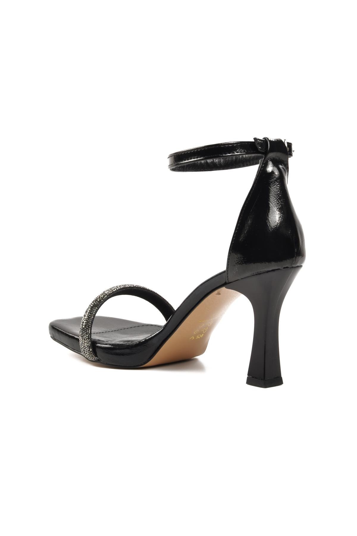 Ayakmod Siyah Ayna Kadın Abiye Ayakkabı