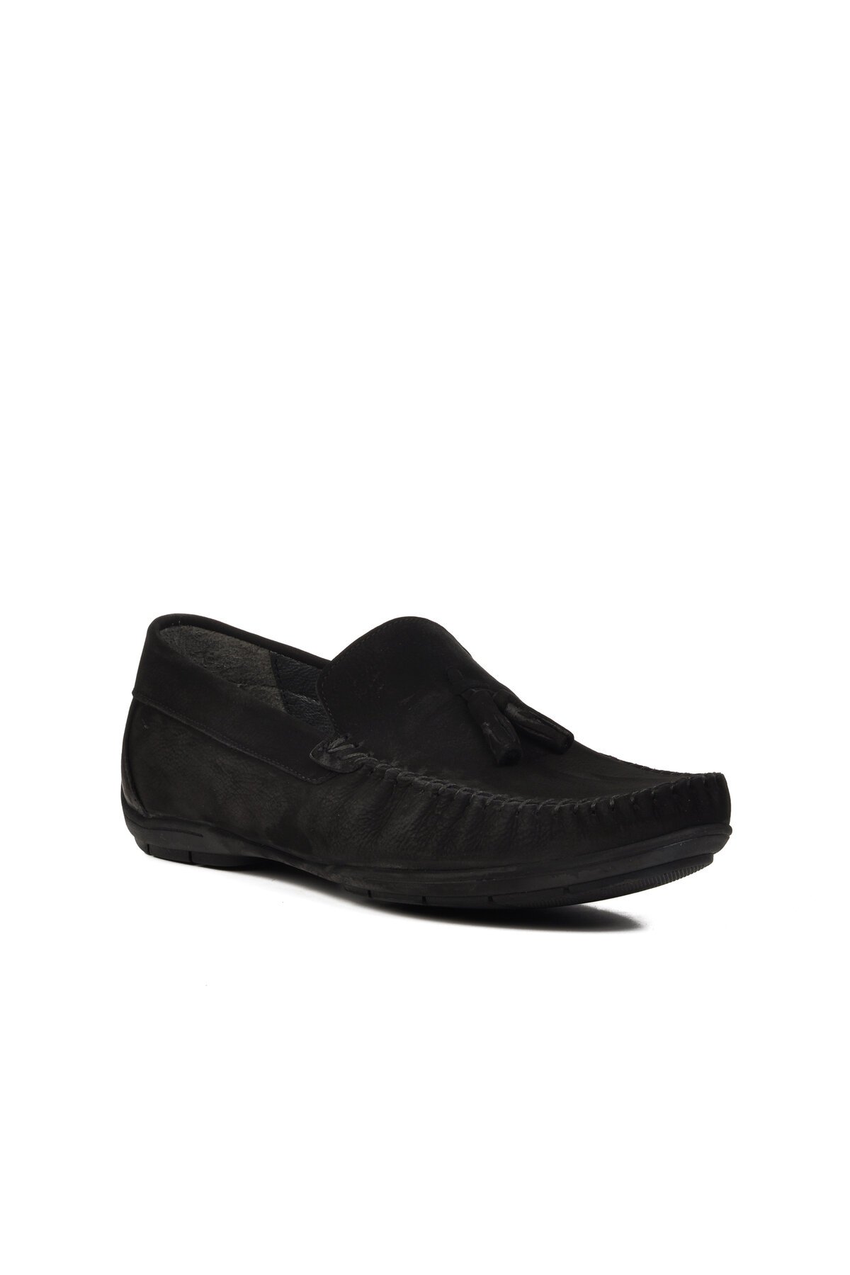 Ayakmod Siyah Nubuk Erkek Loafer Ayakkabı