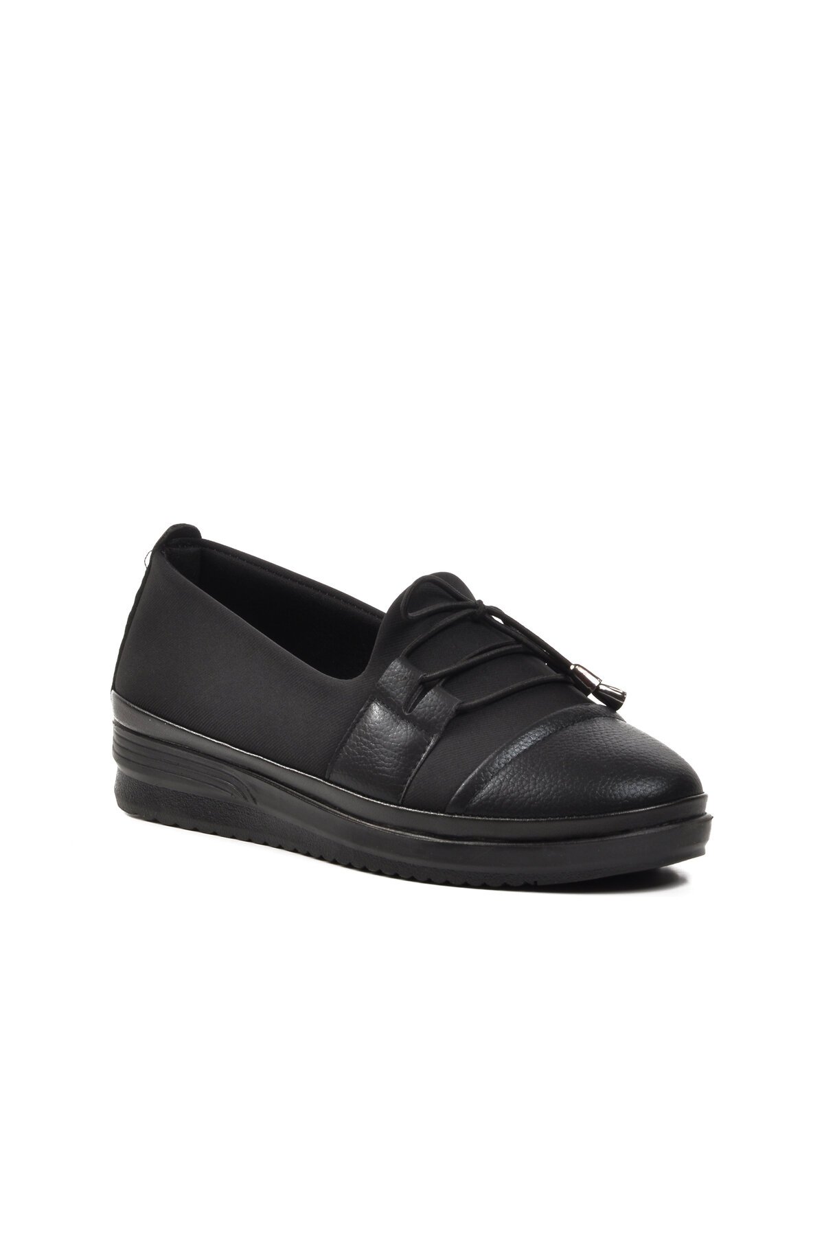 Ayakmod Siyah Simli Kadın Günlük Ayakkabı