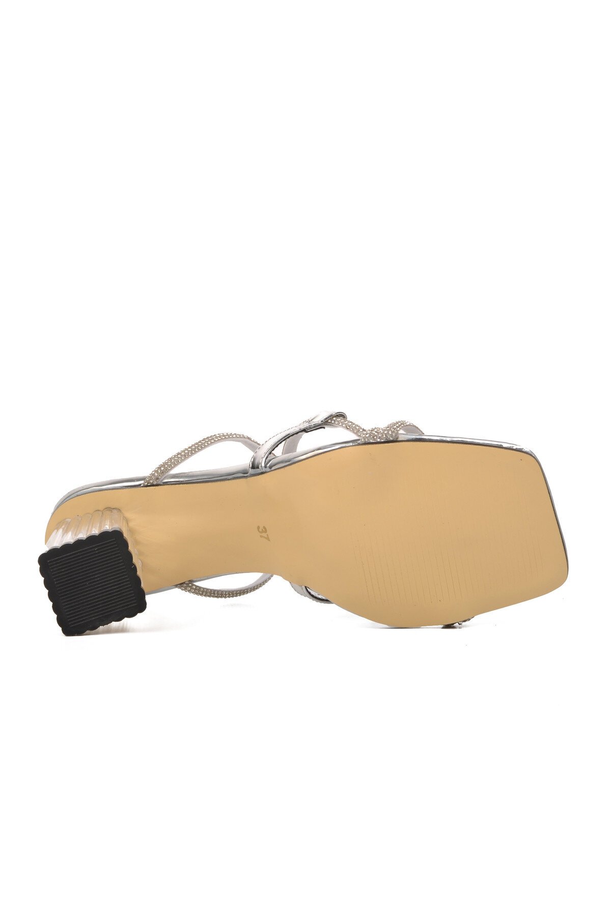 Pierre Cardin Gümüş Ayna Kadın Topuklu Terlik