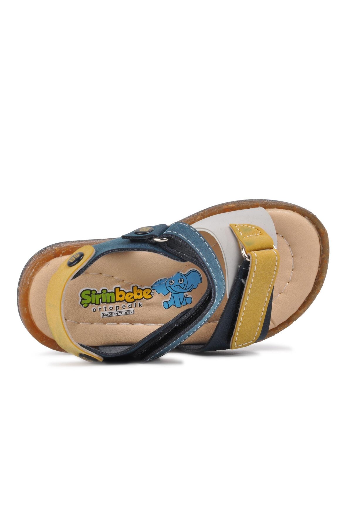 Ayakmod Lacivert-Bej-Hardal Erkek Çocuk Sandalet