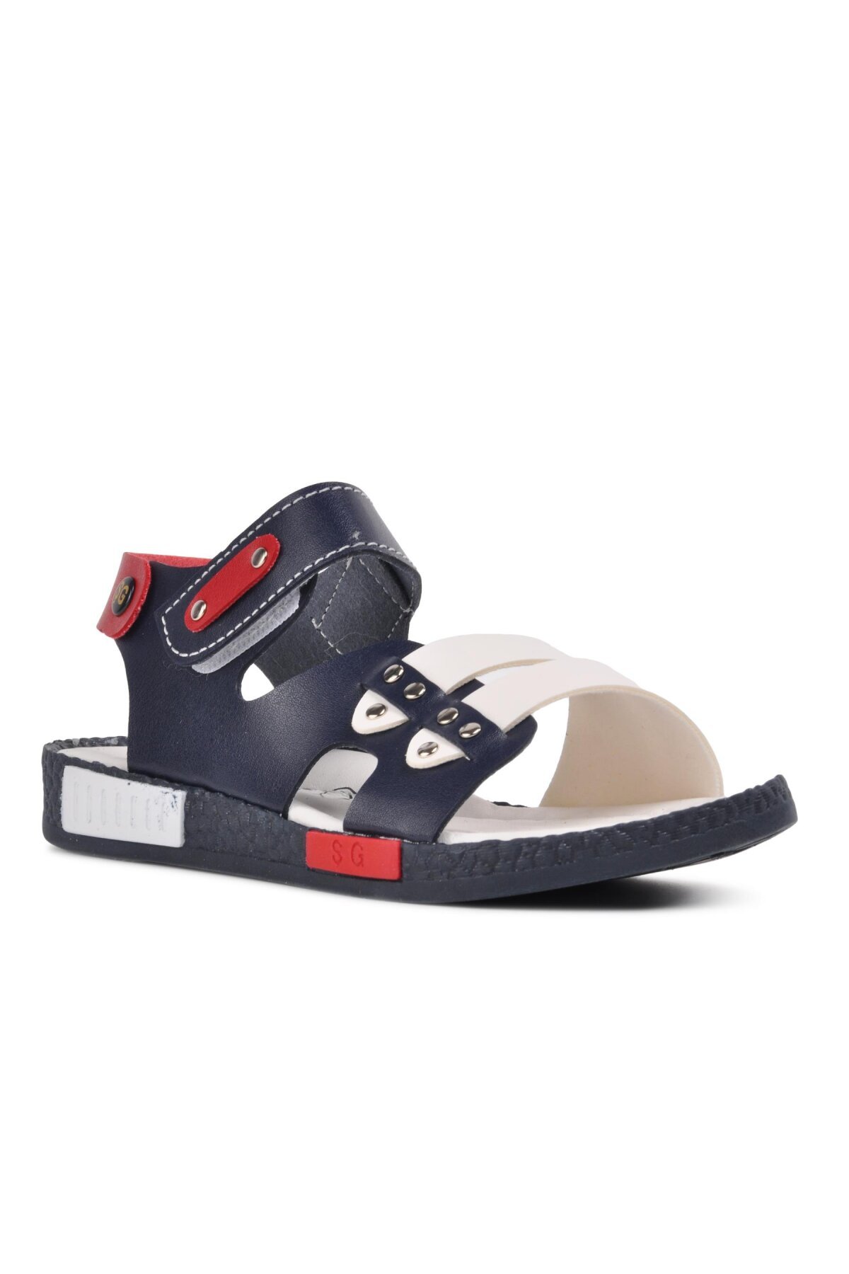 Ayakmod Lacivert-Beyaz-Kırmızı Erkek Çocuk Sandalet
