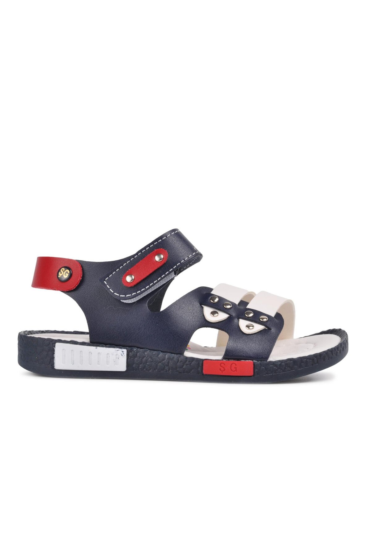Ayakmod Lacivert-Beyaz-Kırmızı Erkek Çocuk Sandalet