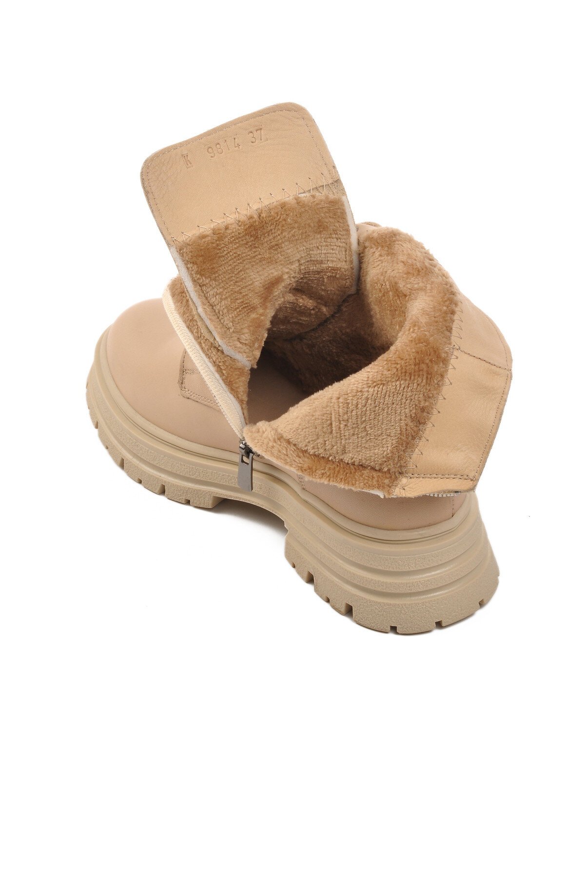 Ayakmod Bej Hakiki Deri Kadın Bot