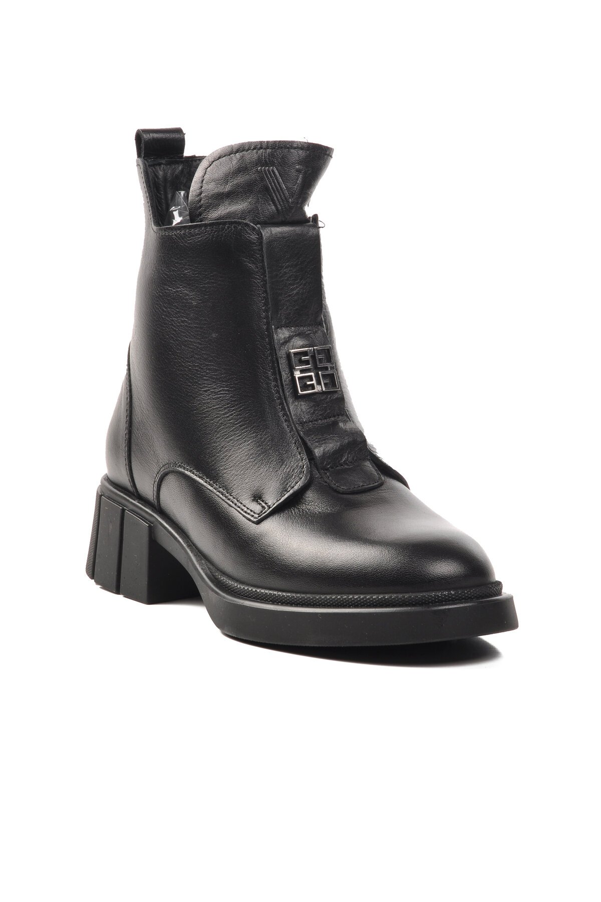 Ayakmod Siyah Hakiki Deri Kadın Bot