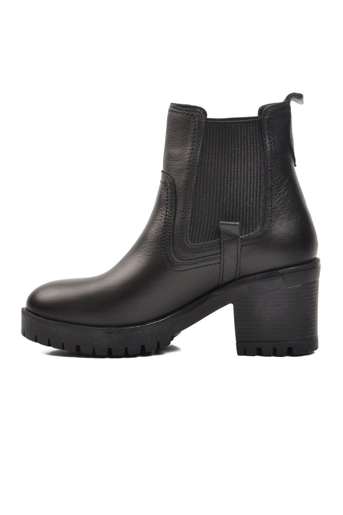 Ayakmod Siyah Hakiki Deri Kadın Bot