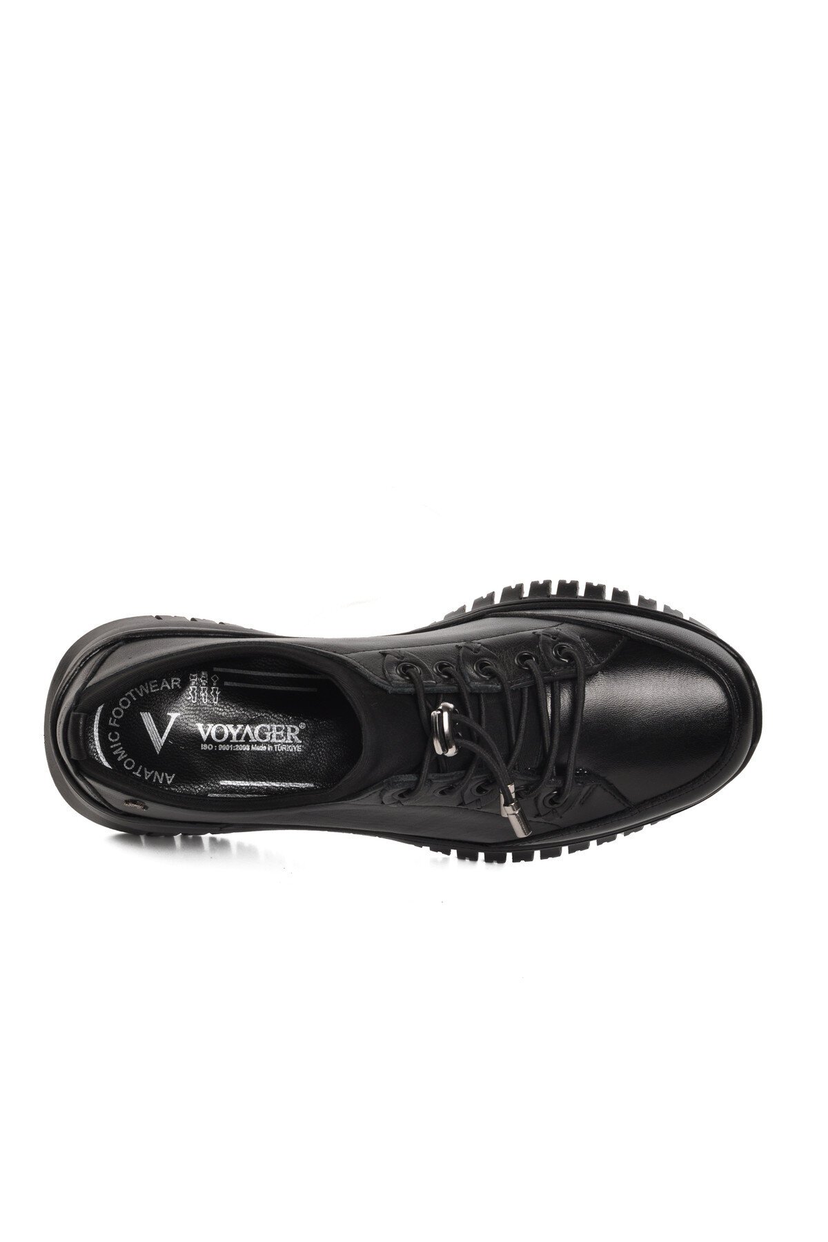 Siyah Hakiki Deri Kadın Günlük Ayakkabı