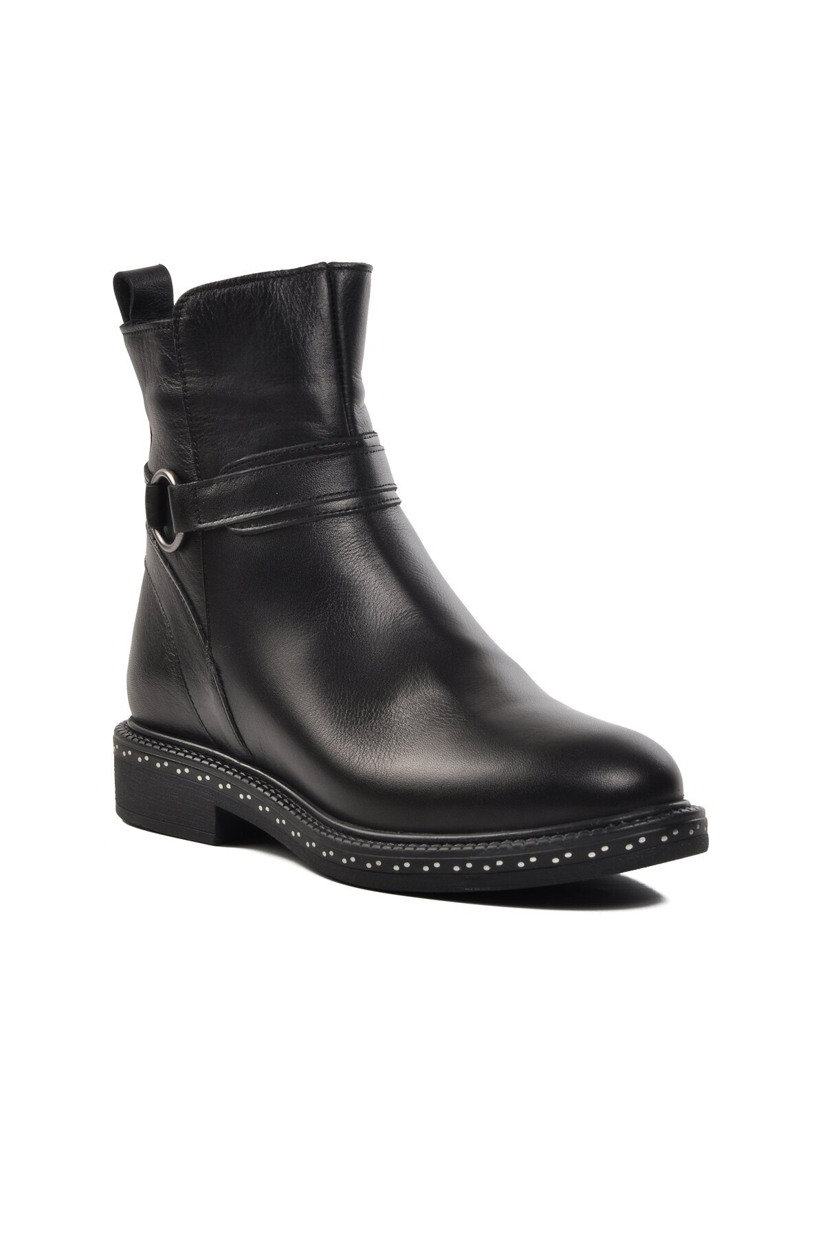 Ayakmod Siyah Hakiki Deri Kadın Bot