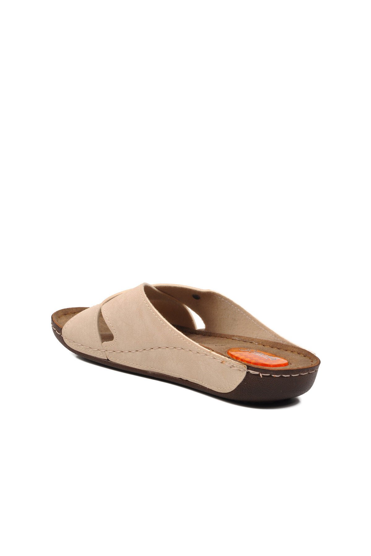 Ayakmod Bej Ortopedik Taban Kadın Terlik