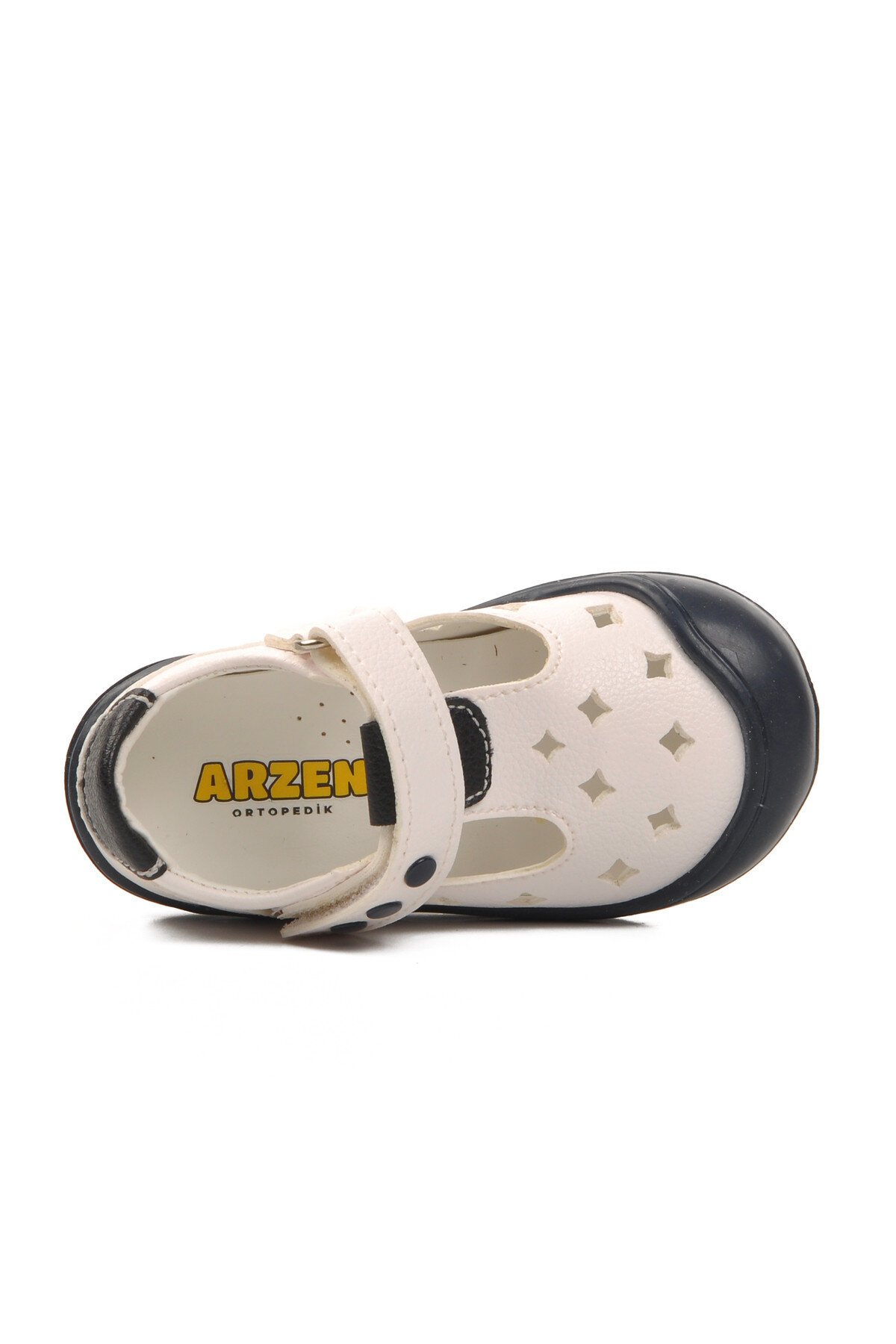 Ayakmod Beyaz-Lacivert Bebek Günlük Ayakkabı