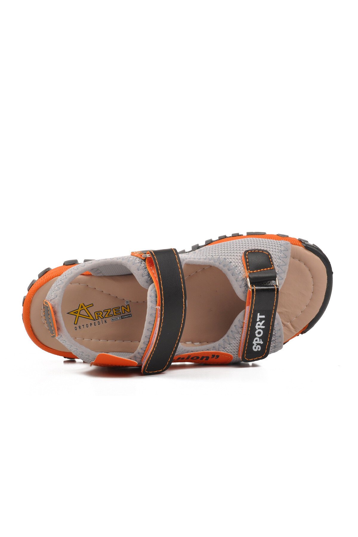 Ayakmod Siyah-Turuncu Erkek Çocuk Sandalet