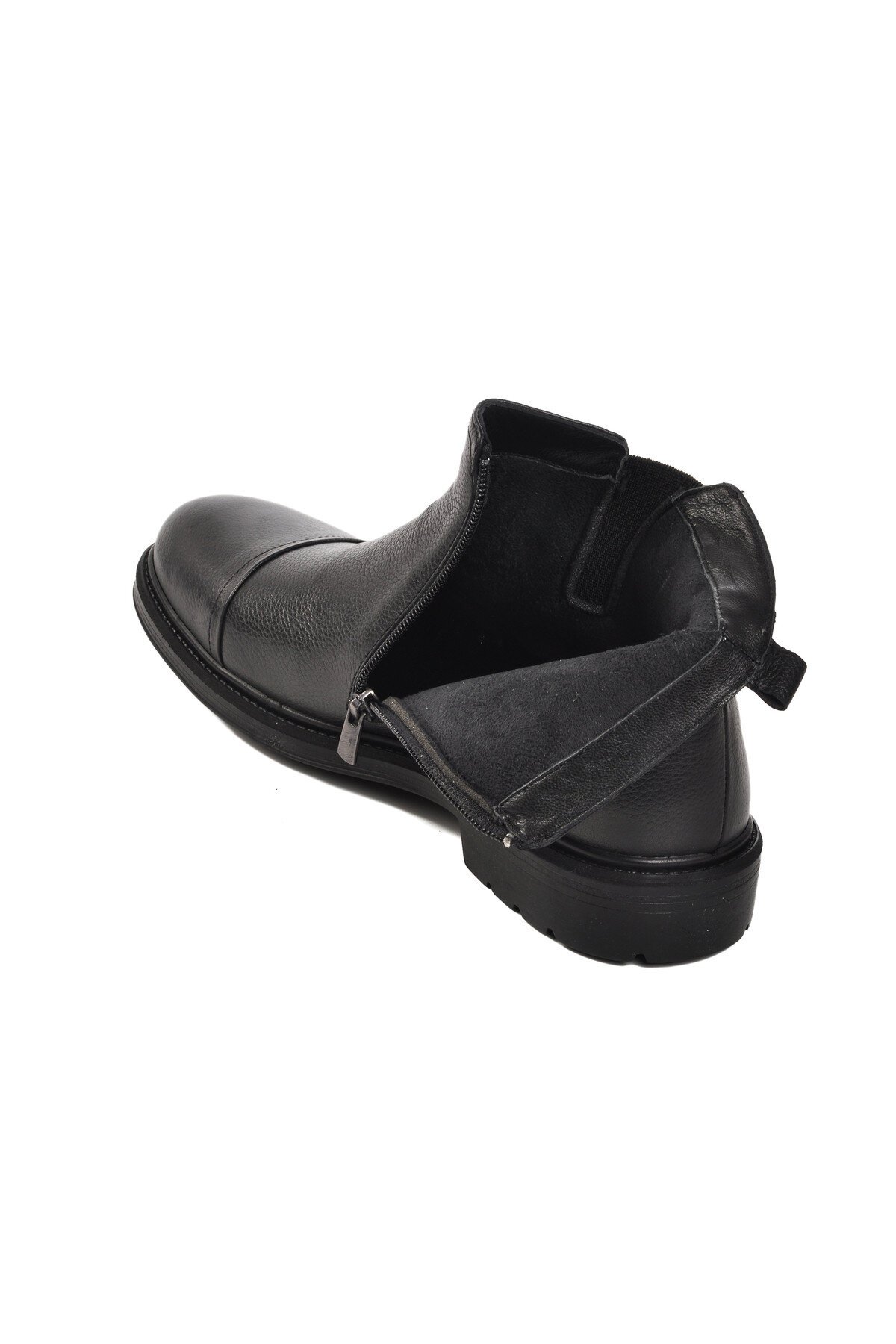 Ayakmod Siyah Hakiki Deri Erkek Bot