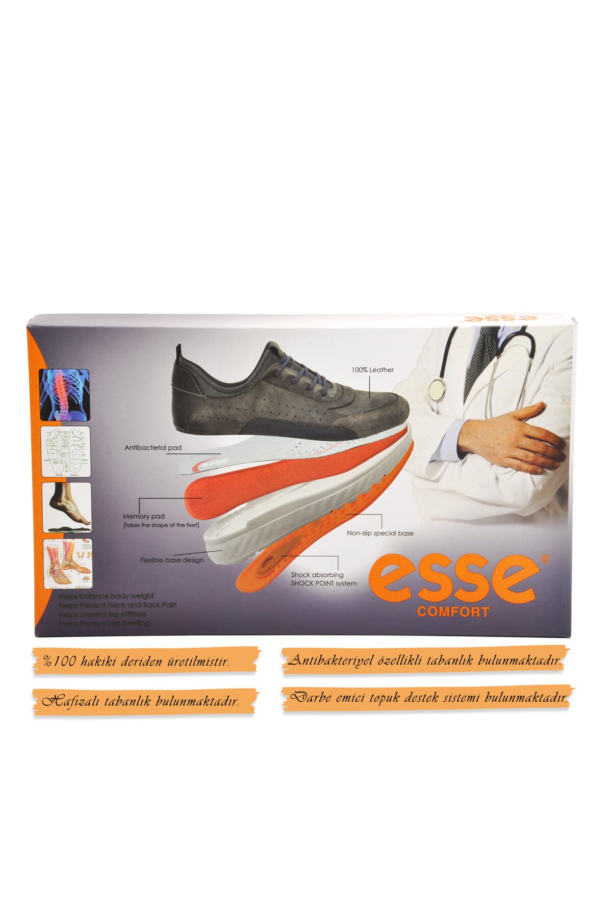 Ayakmod Siyah Haki Deri Erkek Günlük Ayakkabı