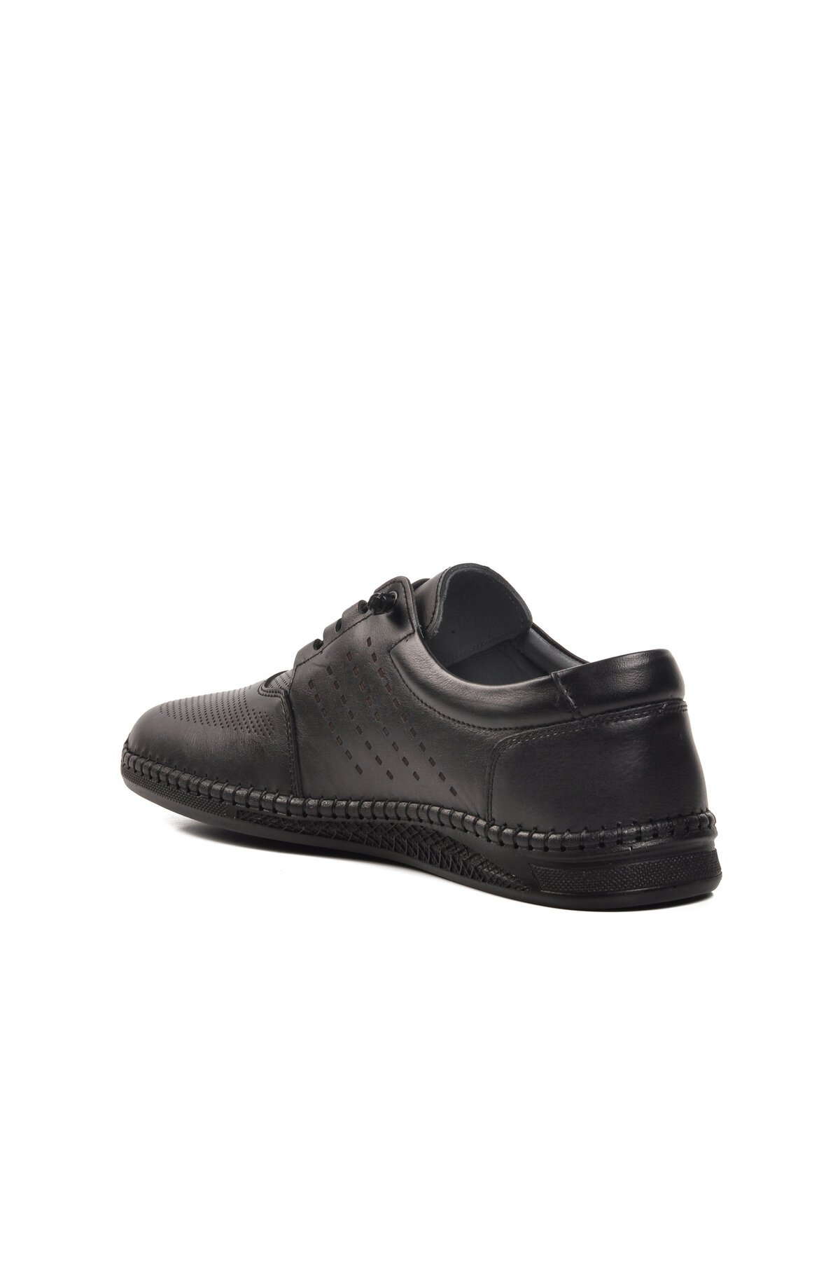 Siyah Hakiki Deri Erkek Günlük Ayakkabı