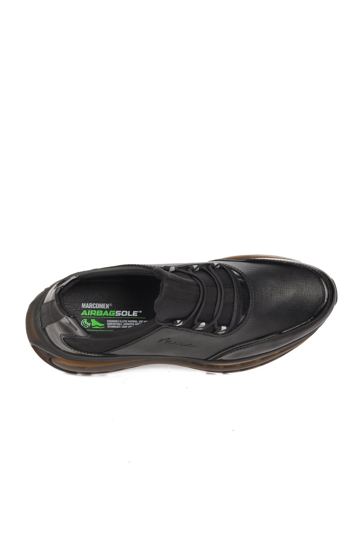 Ayakmod Siyah-Siyah Rugan Hakiki Deri Erkek Günlük Ayakkabı