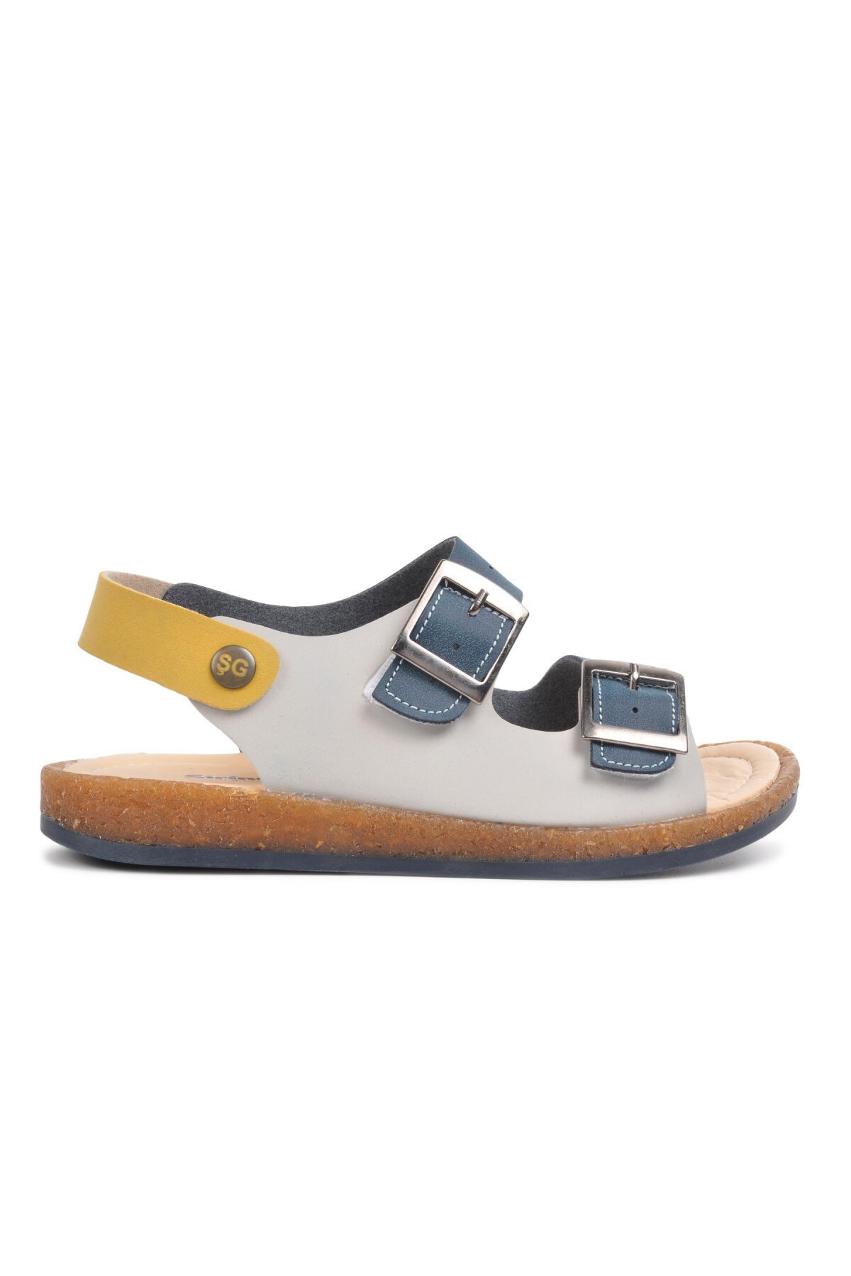 Ayakmod Lacivert-Bej-Hardal Erkek Çocuk Sandalet