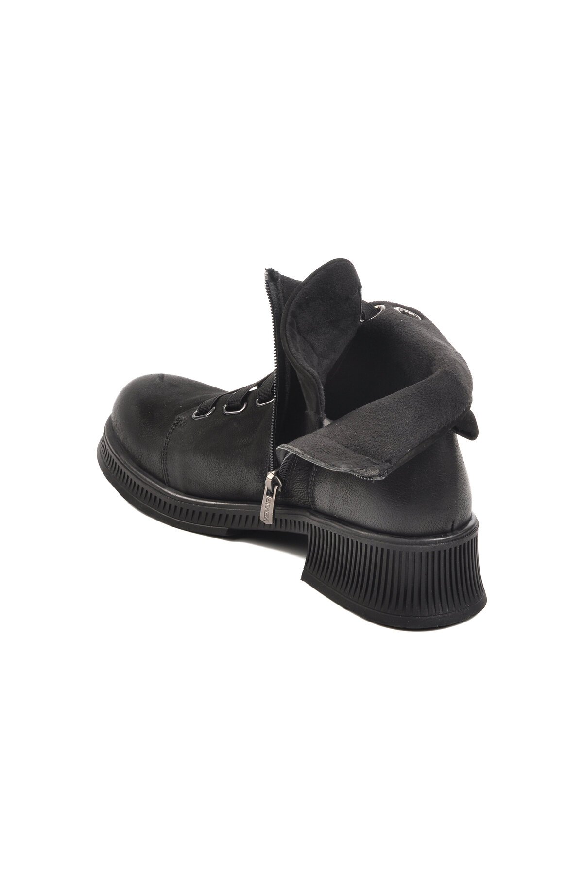 Venüs Siyah Nubuk Hakiki Deri Kadın Bot