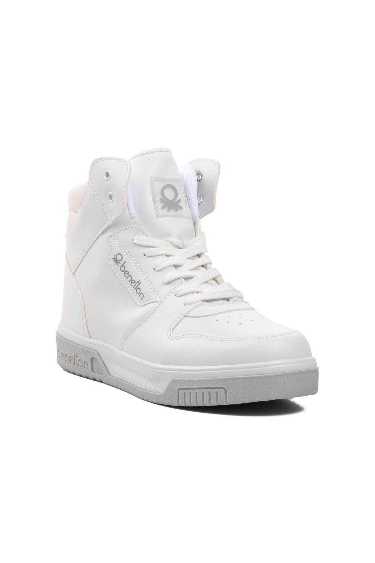 Benetton Beyaz Unisex Hi Sneaker