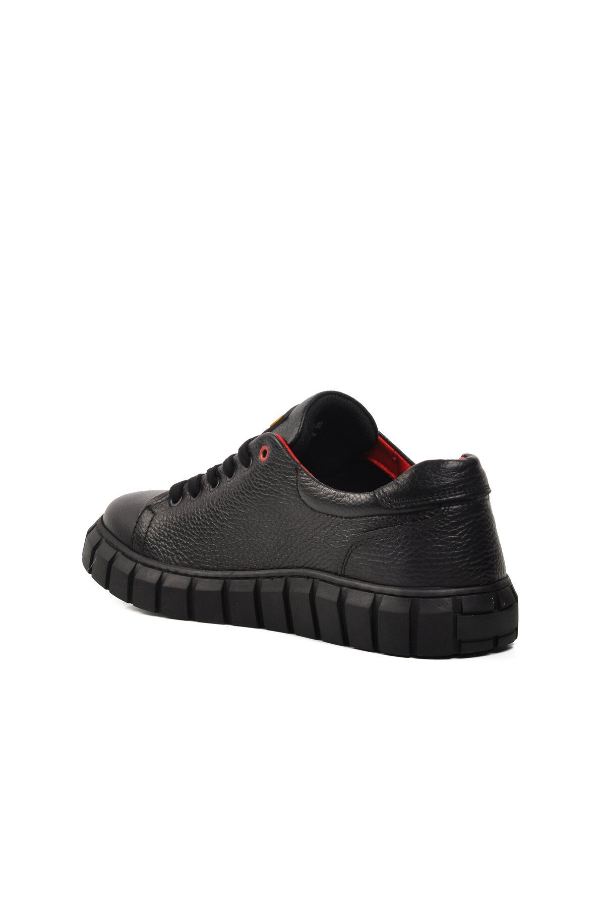 Bulldozer Siyah Hakiki Deri Erkek Günlük Ayakkabı